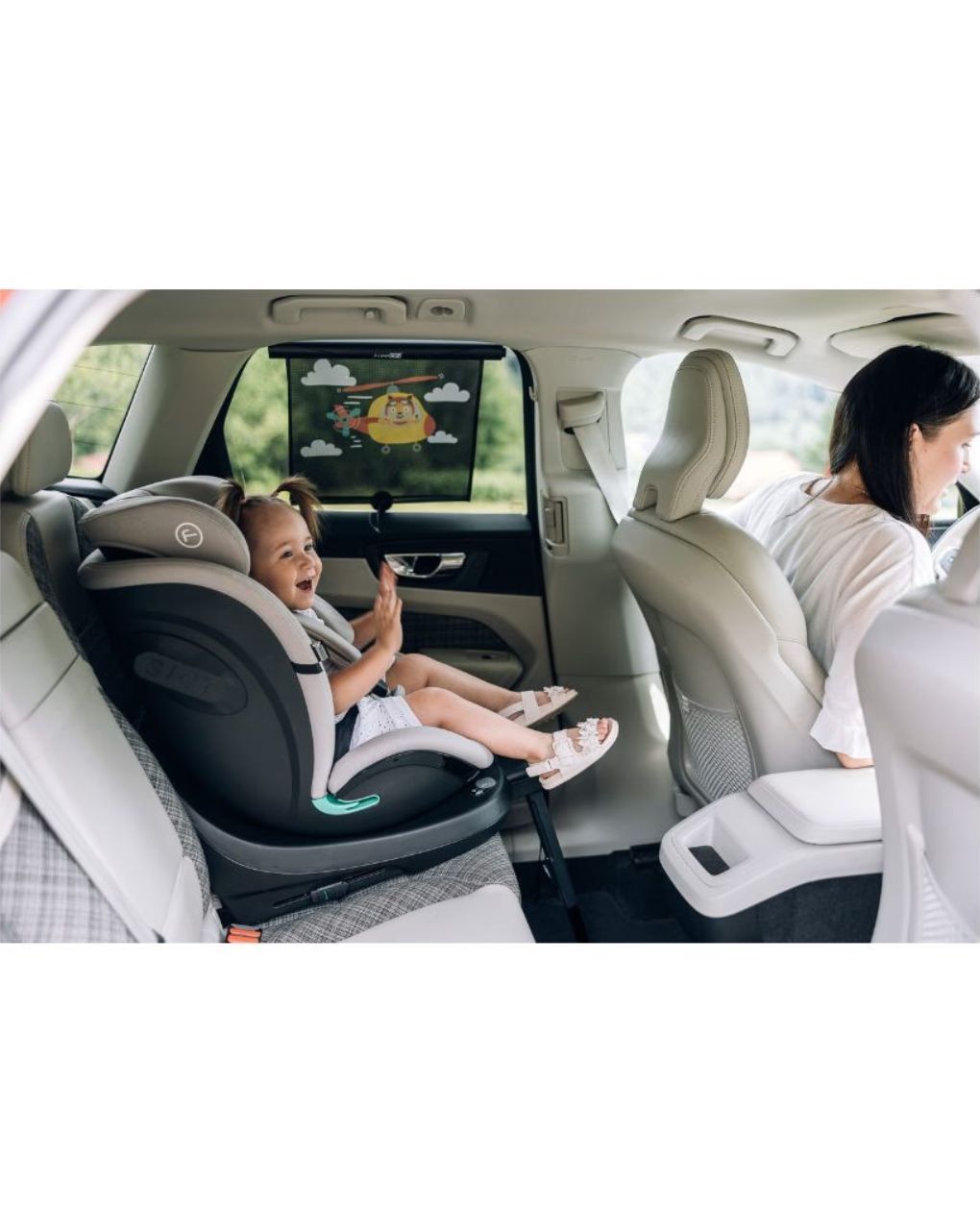 Freeon κάθισμα αυτοκινήτου i-size (40-150cm) space 360° με πόδι στήριξης grey 82474 - Freeon