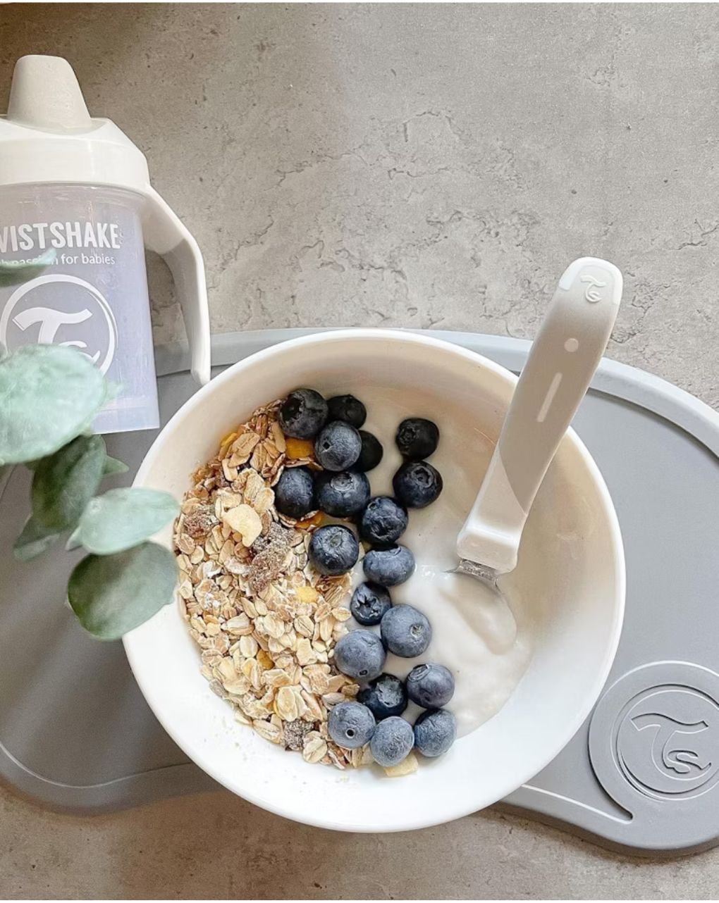 Twistshake ανοξείδωτο σετ κουτάλι, μαχαίρι, πιρούνι 12m+ λευκό 32-08-78217 - Twistshake