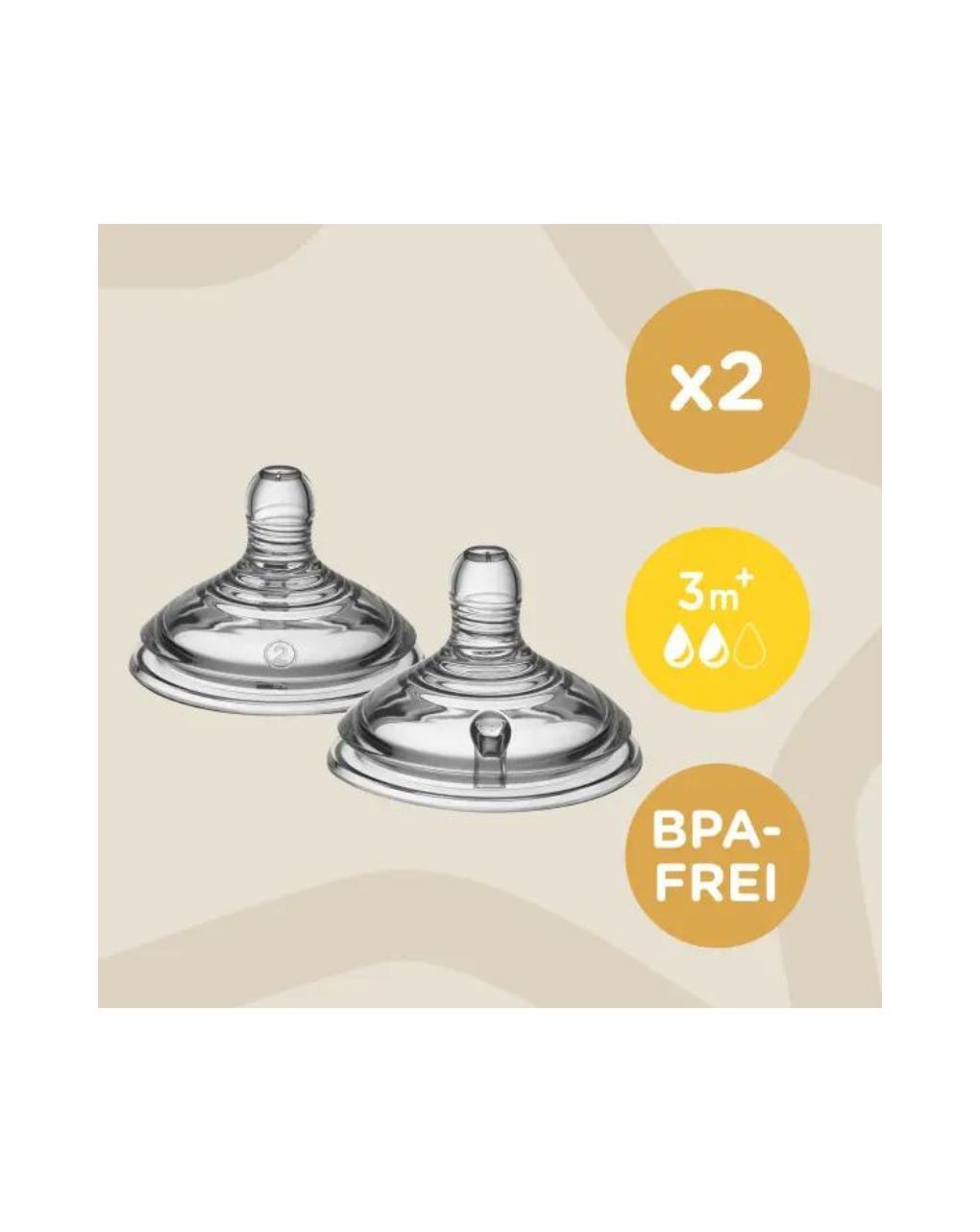 Tommee tippee θηλές σιλικόνης closer to nature μέτριας ροής 3m+, 42112252 - Tommee Tippee