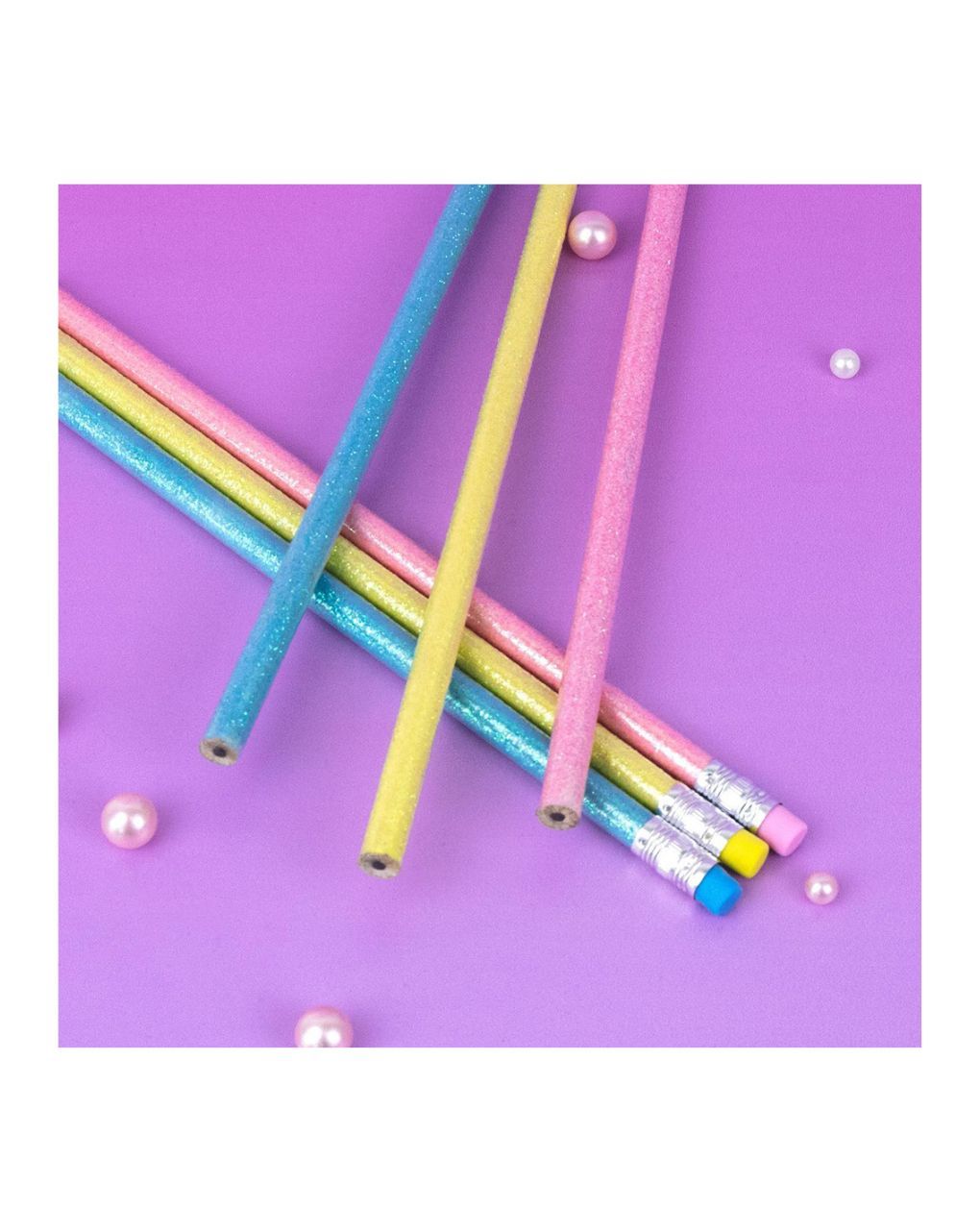Dreamy glitter set 12 μολύβια hbl (2 σχέδια), lt111229 - LITTLE TREE