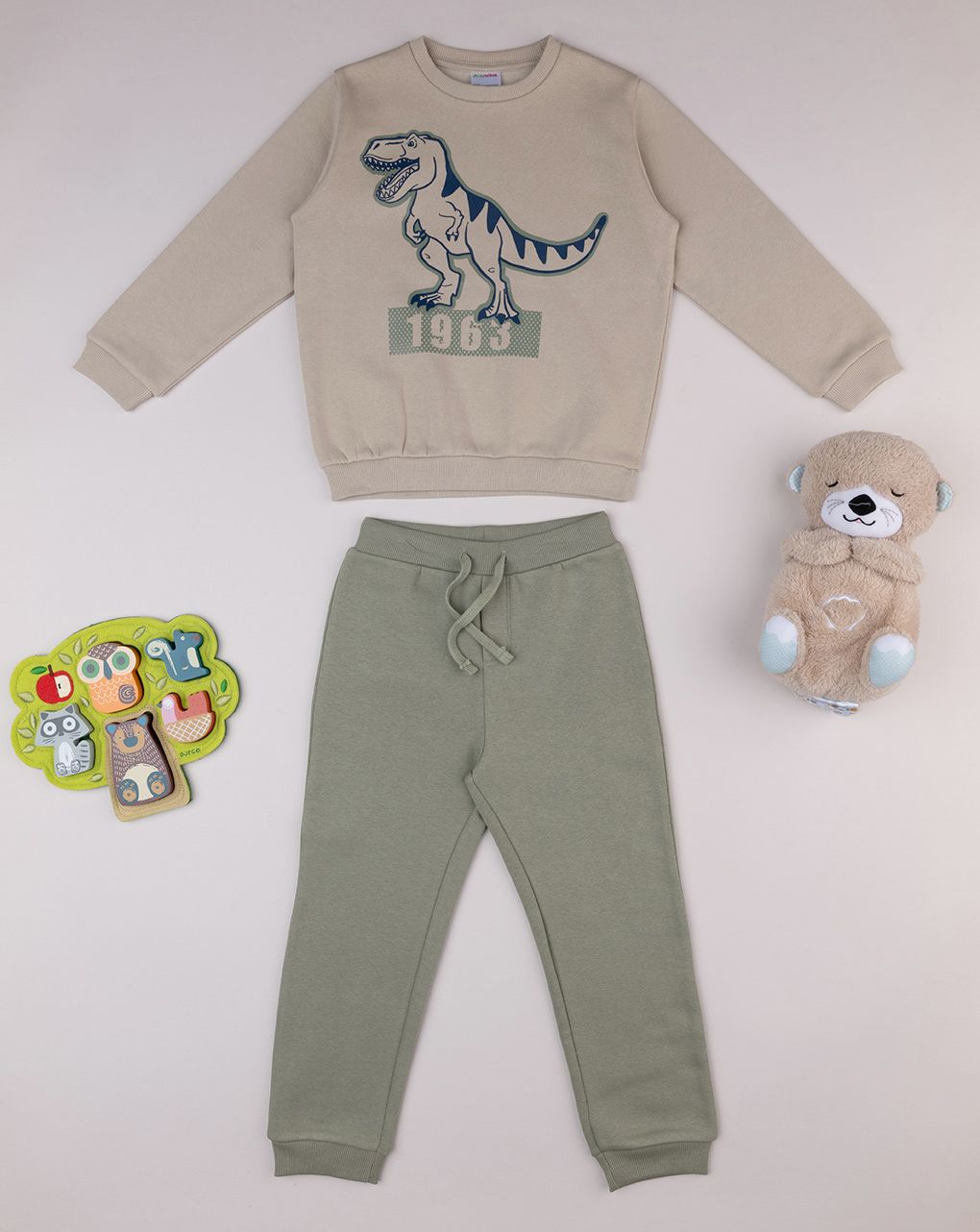 παιδικό σετ μπλούζα φούτερ και φόρμα dino για αγόρι