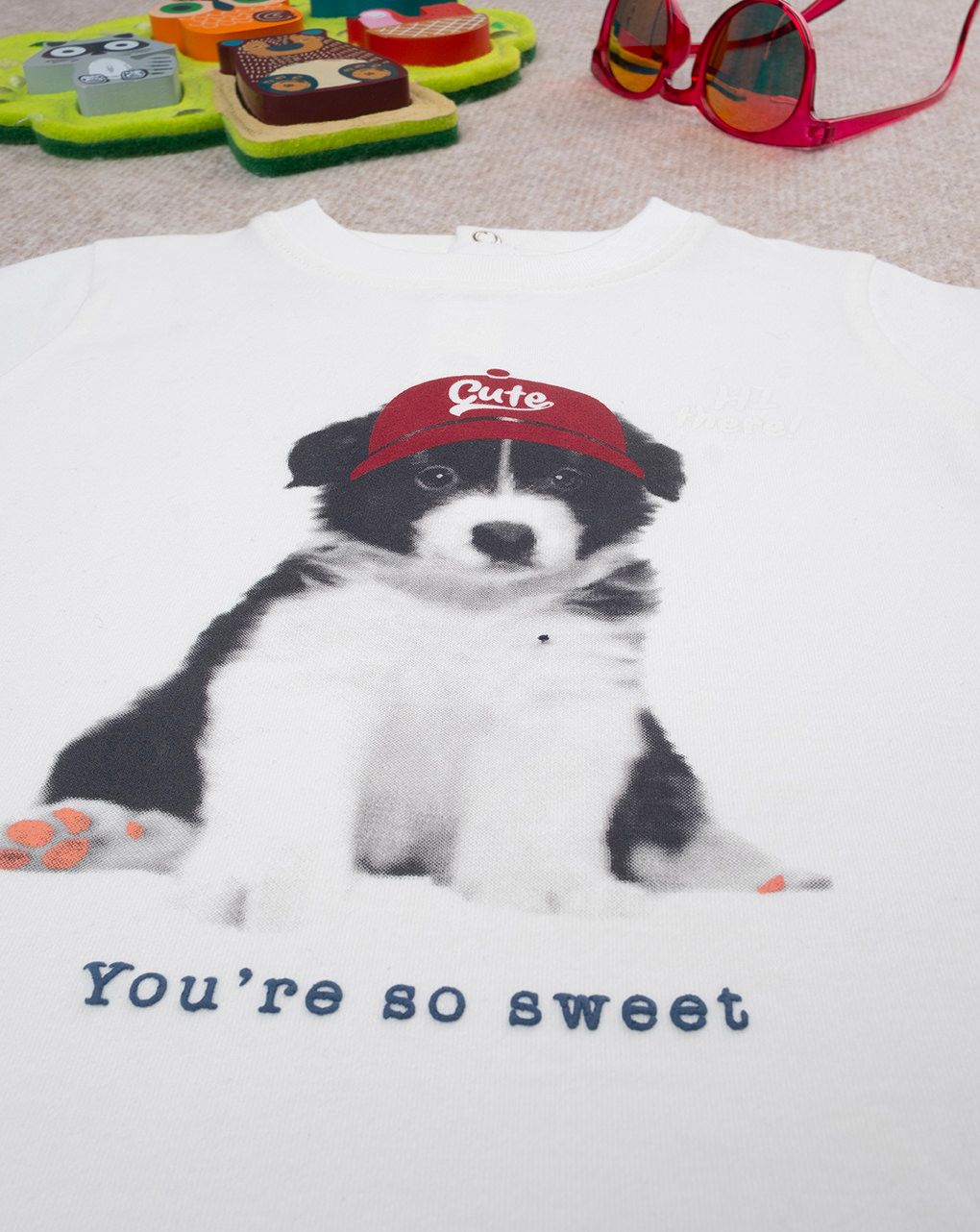 βρεφική μπλούζα λευκή sweet για αγόρι - Prénatal