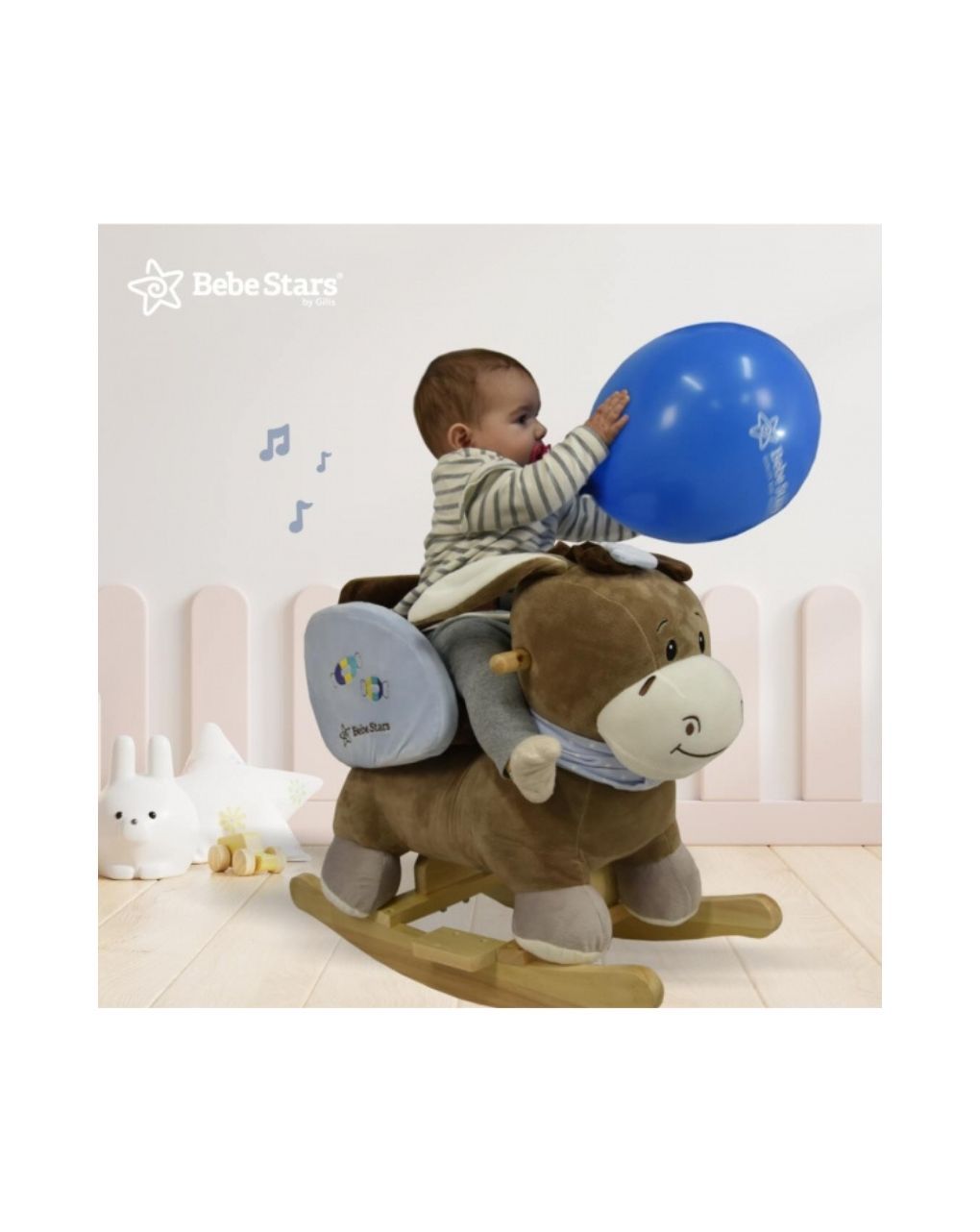 Bebe stars κουνιστό γαϊδουράκι με ήχους, 150-100 - Bebe Stars