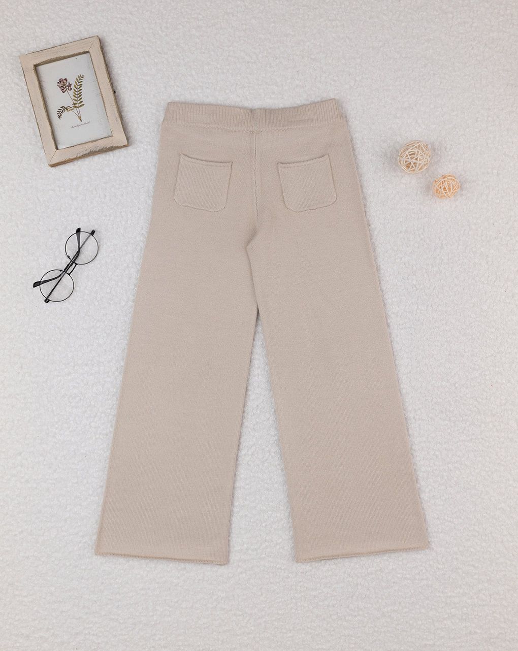 παιδική πλεκτή παντελόνα μπεζ για κορίτσι - Prénatal