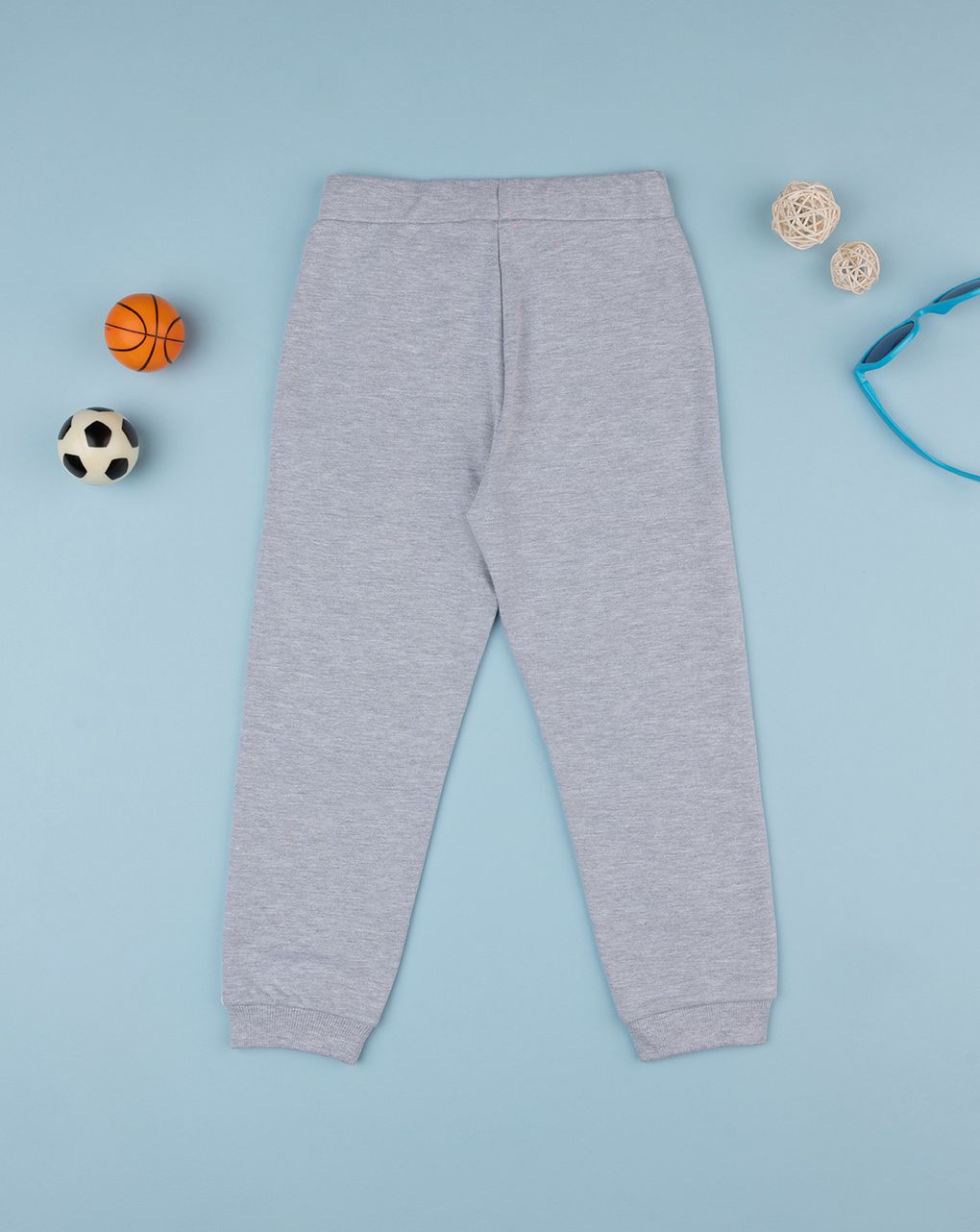 παιδικό παντελόνι φόρμα γκρι/λευκό urban vibes για αγόρι - Prénatal