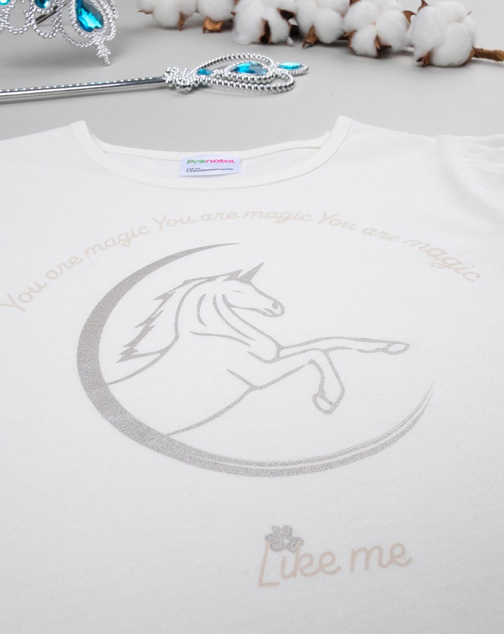 παιδική μπλούζα λευκή unicorn για κορίτσι - Prénatal