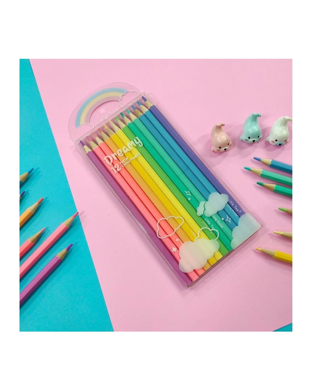 Pastel dream σετ 12 μολύβια smooth colour, lt511209 - LITTLE TREE