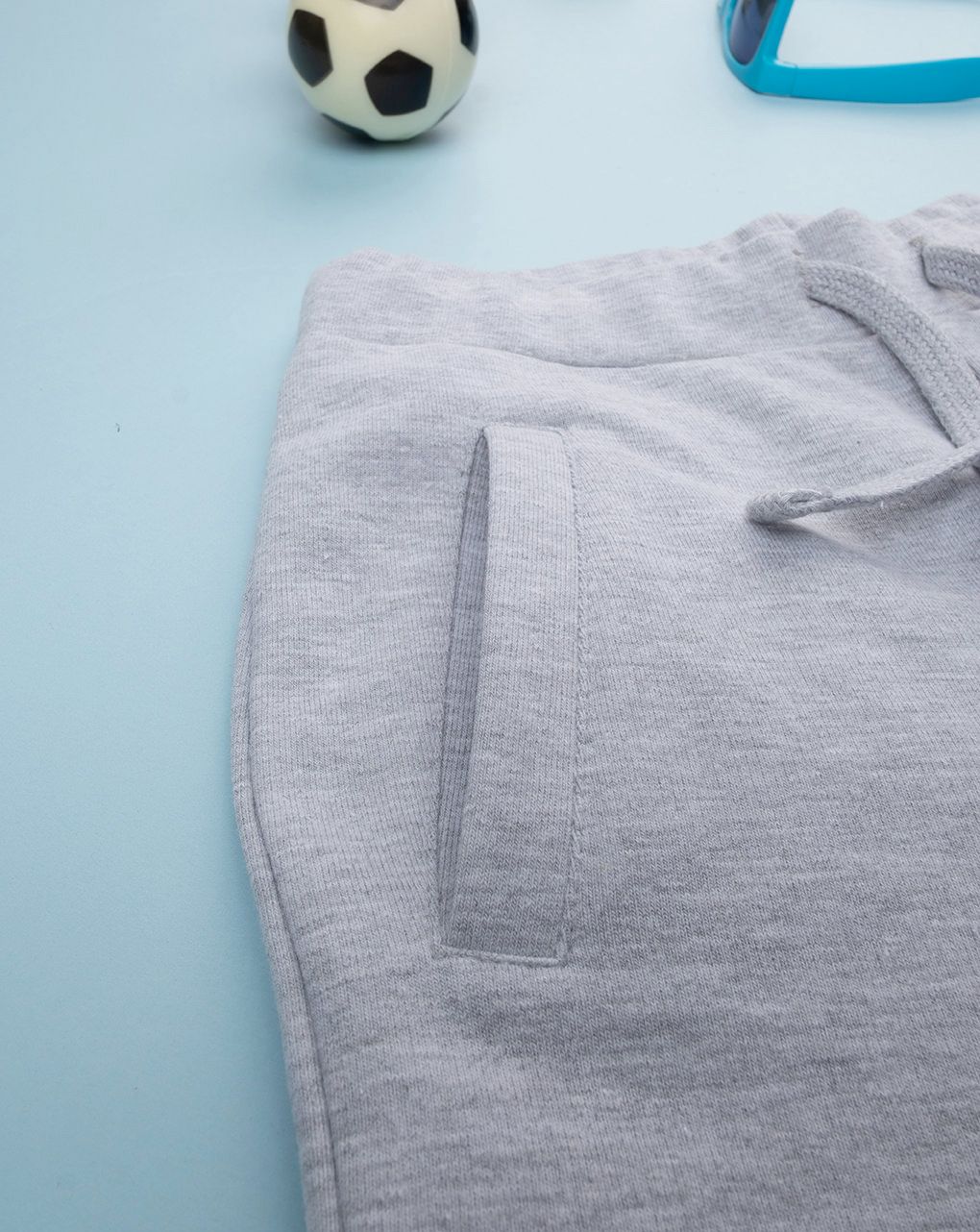 παιδικό παντελόνι φόρμα γκρι/λευκό urban vibes για αγόρι - Prénatal