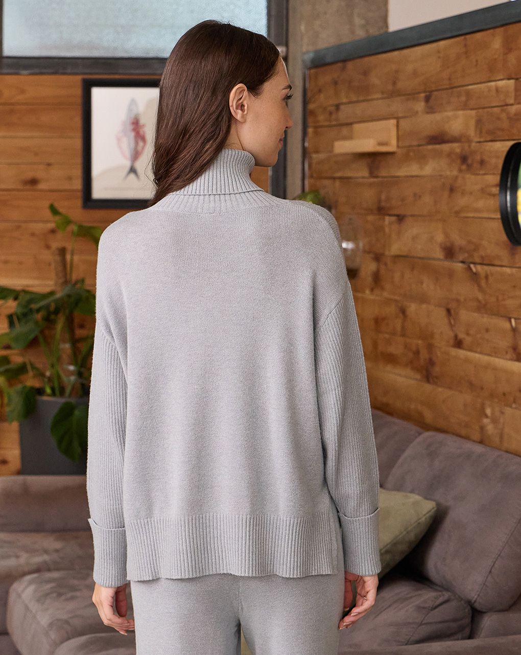 γυναικεία μπλούζα εγκυμοσύνης πλεκτή γκρι - Prénatal