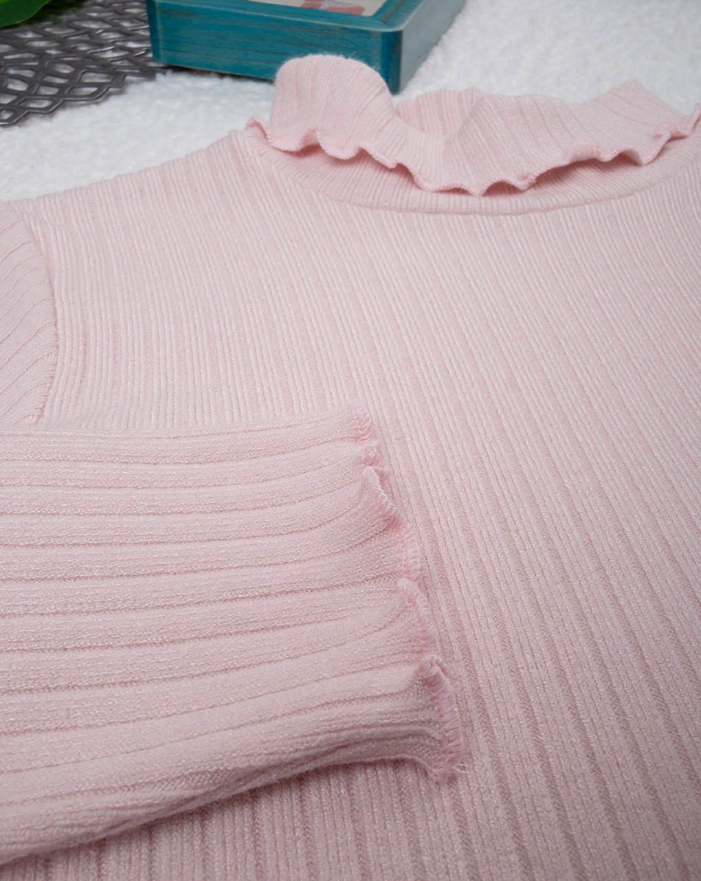 παιδική μπλούζα ζιβάγκο ριμπ ροζ για κορίτσι - Prénatal