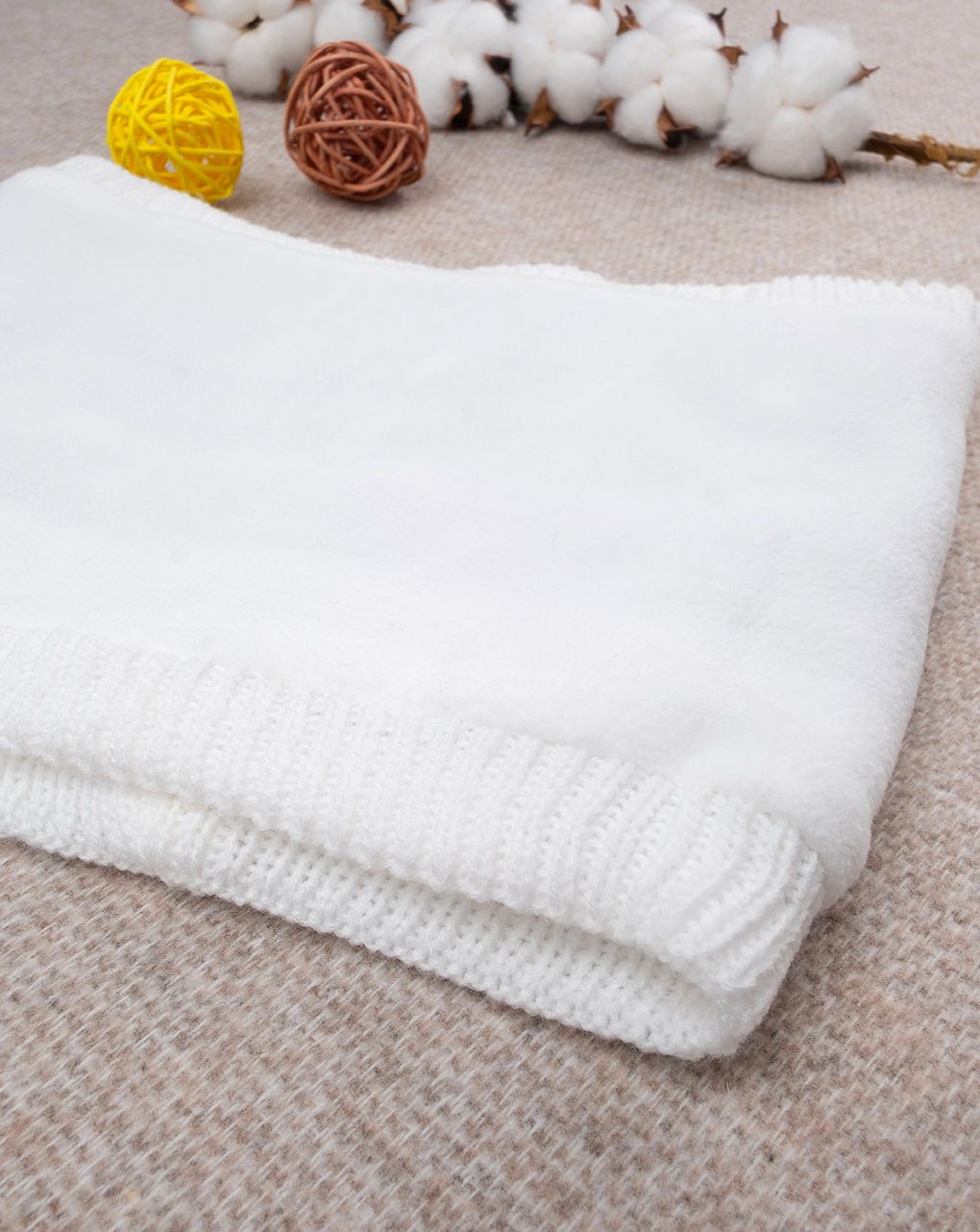 παιδικό κασκόλ λαιμός λευκό με σχήματα για αγόρι - Prénatal