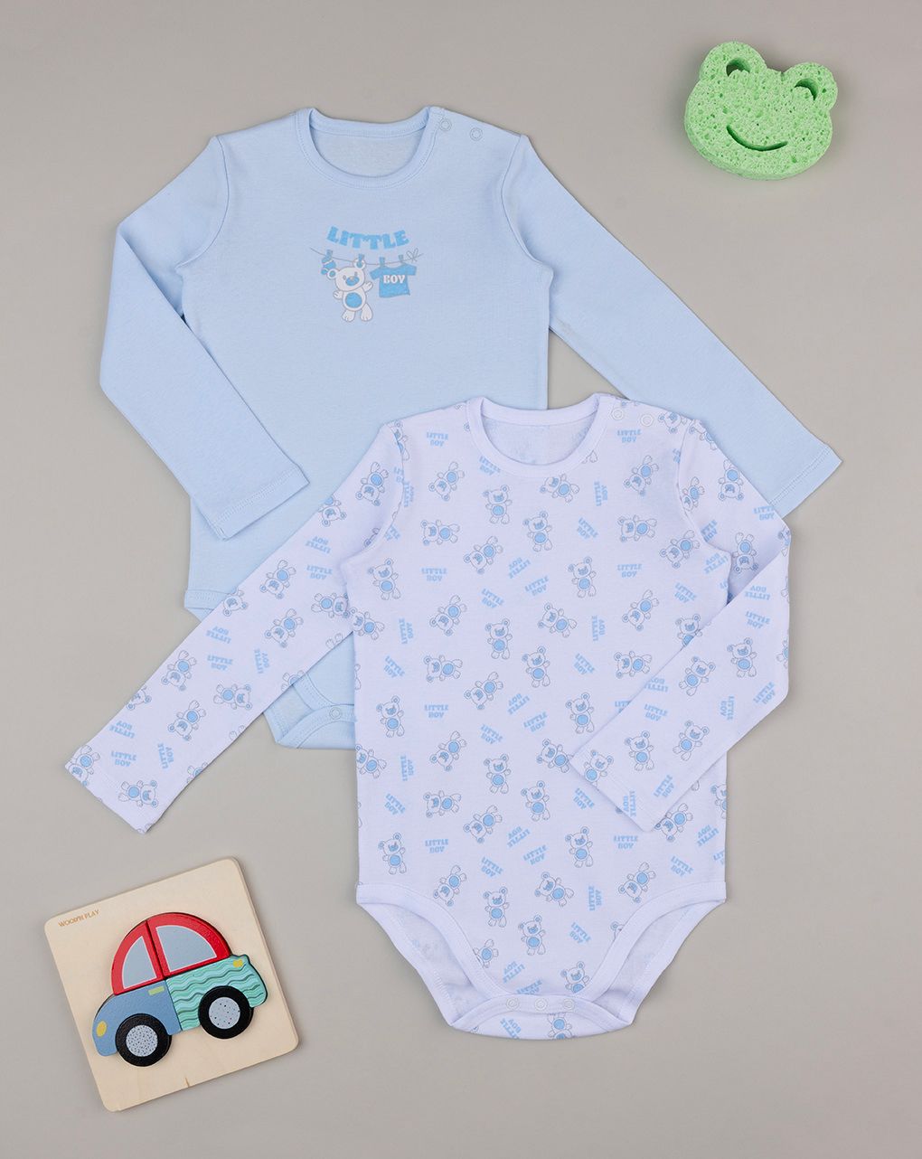 βρεφικά κορμάκια little boy πακέτο x2 για αγόρι