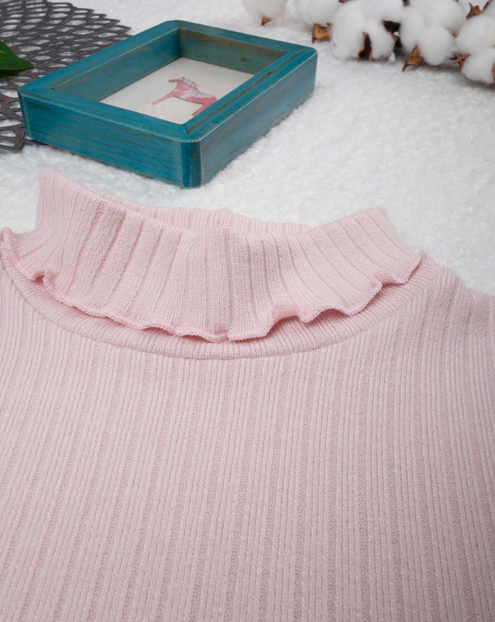 παιδική μπλούζα ζιβάγκο ριμπ ροζ για κορίτσι - Prénatal