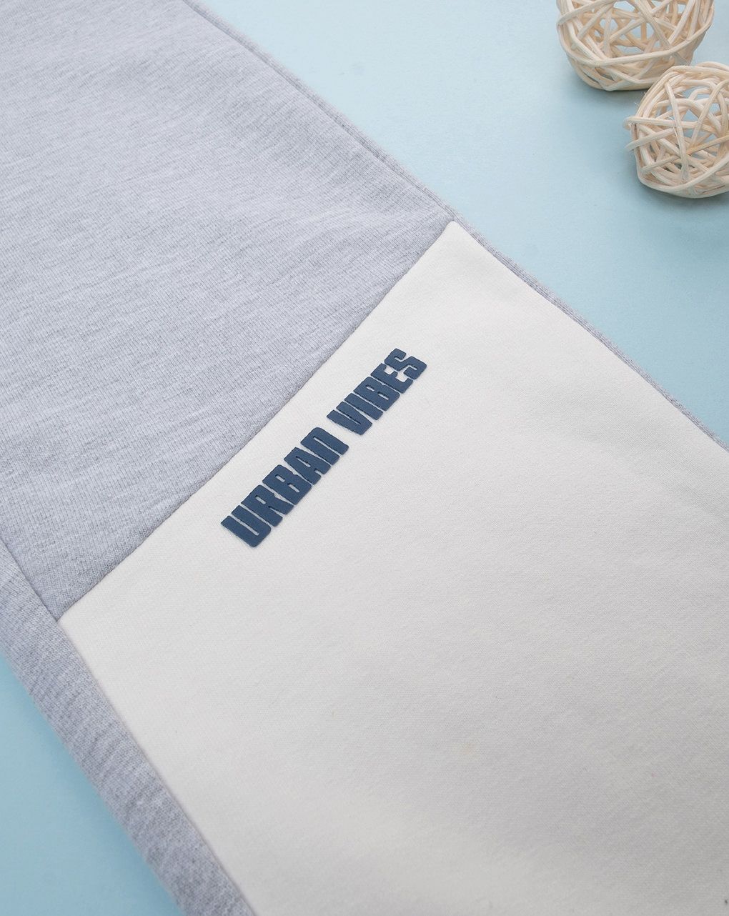 παιδικό παντελόνι φόρμα γκρι/λευκό urban vibes για αγόρι - Prénatal