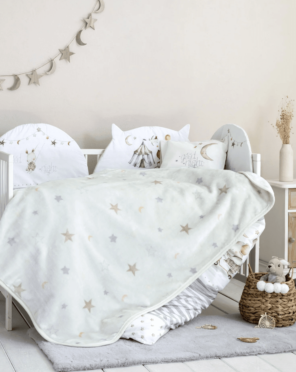 Nima home κουβέρτα βελουτέ κούνιας 110x140 baby circus 34010 - Nima