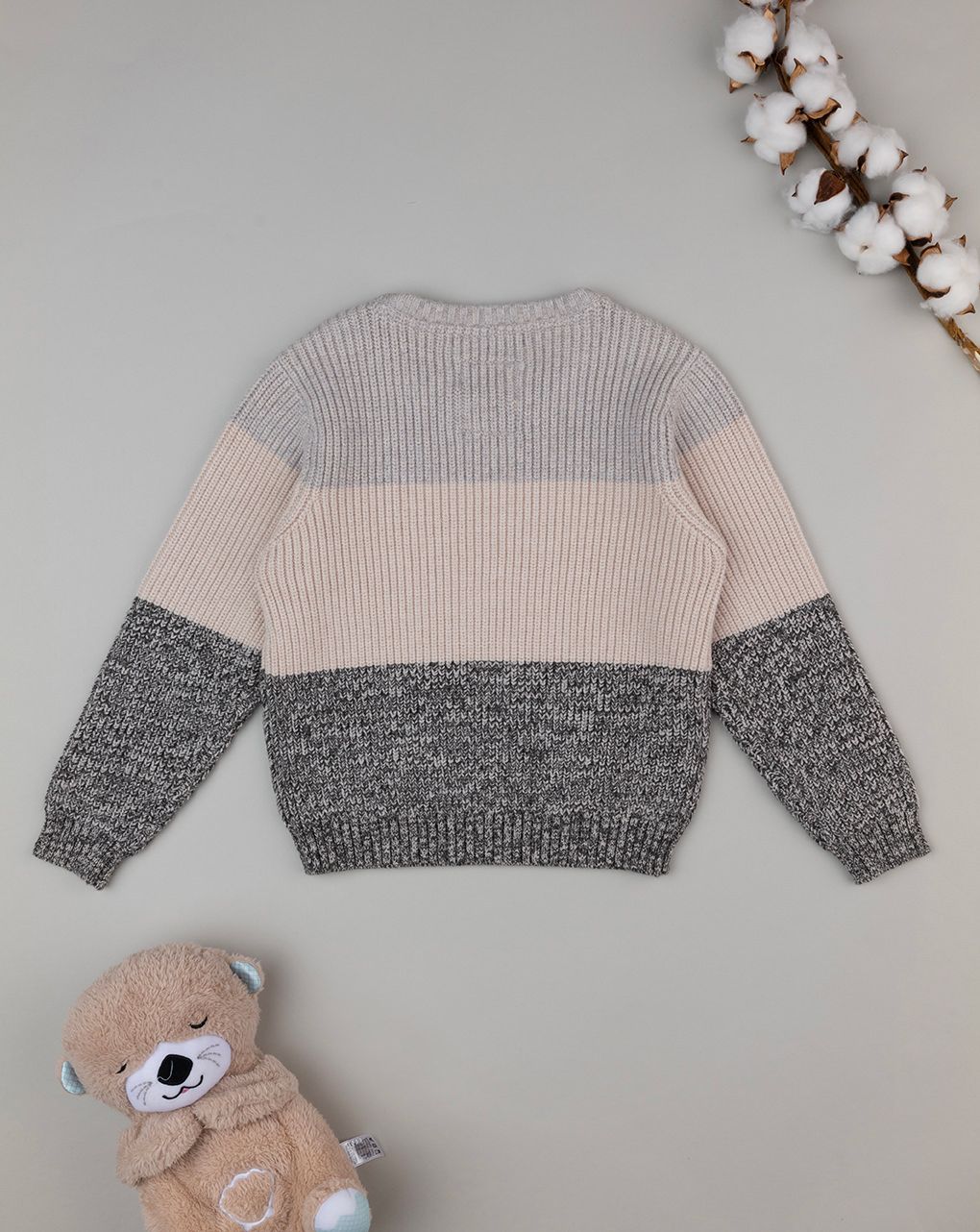 παιδικό πουλόβερ τρίχρωμο για αγόρι - Prénatal