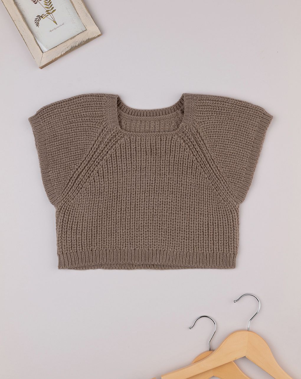 παιδικό πλεκτό γιλέκο καφέ για κορίτσι - Prénatal