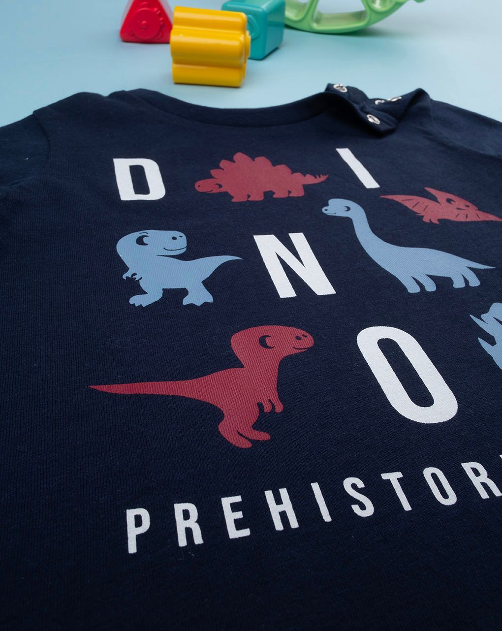 βρεφική μπλούζα μπλε dino για αγόρι - Prénatal