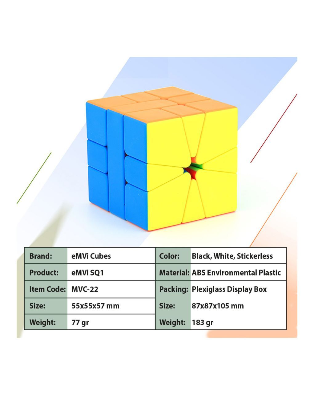 Emvi sq1 cube in display box, mvc-22 - EMVI CUBES