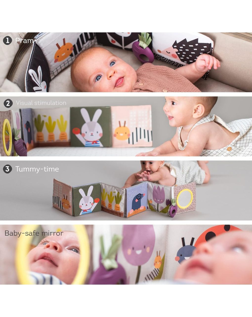 Taf toys βιβλίο δραστηριοτήτων urban garden pram book t-13065 - Taf-toys