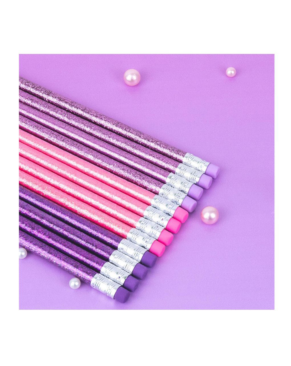 Dreamy glitter set 12 μολύβια hbl (2 σχέδια), lt111229 - LITTLE TREE