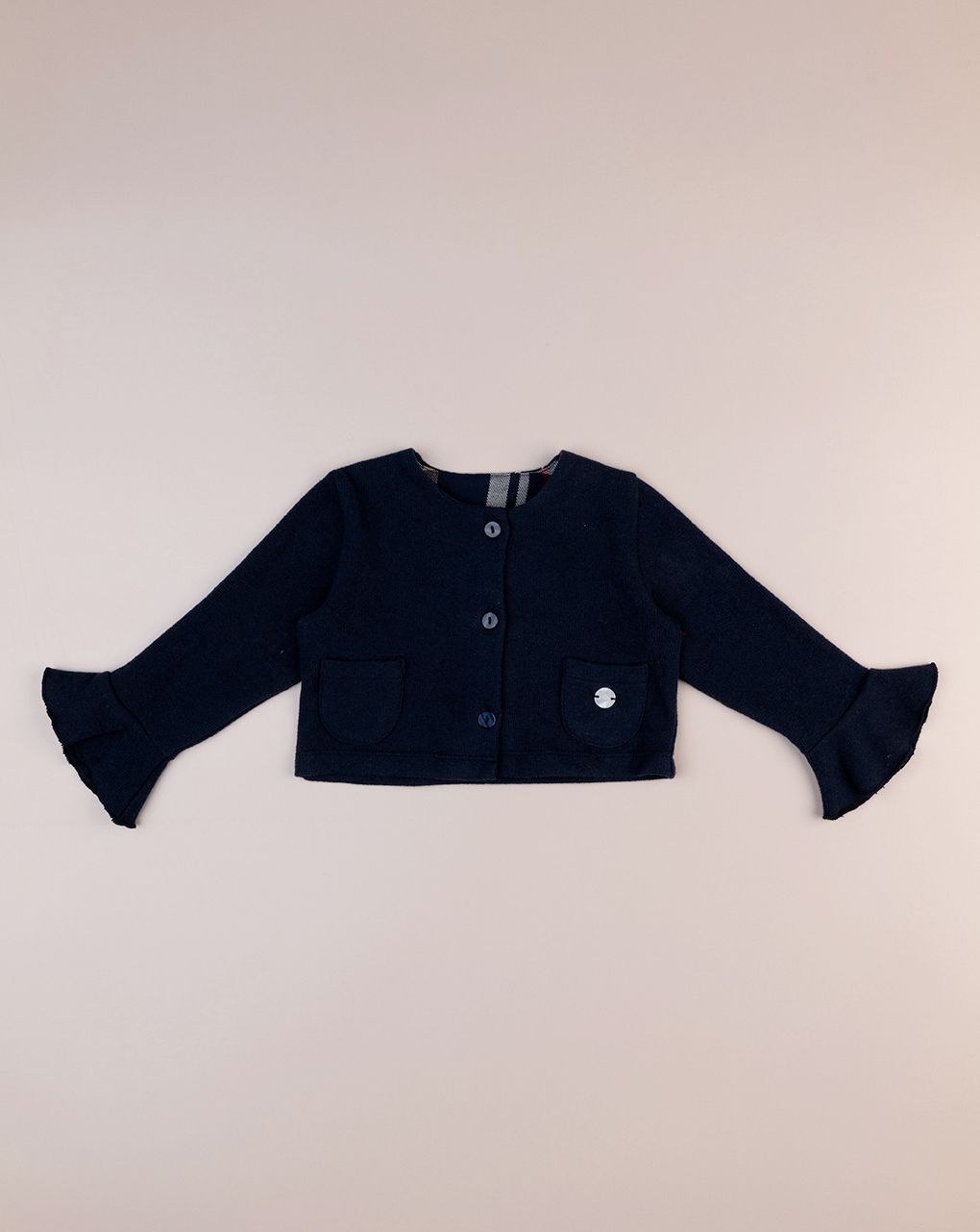 βρεφική ζακέτα πλεκτή μπλε premium για κορίτσι - Prénatal