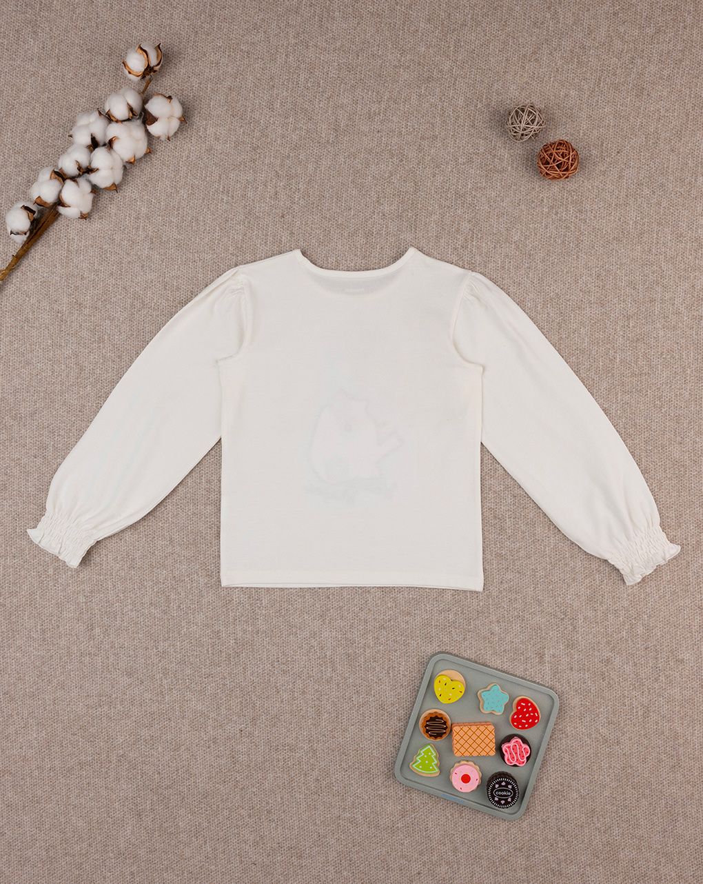 παιδική μπλούζα λευκή winter's whispers για κορίτσι - Prénatal