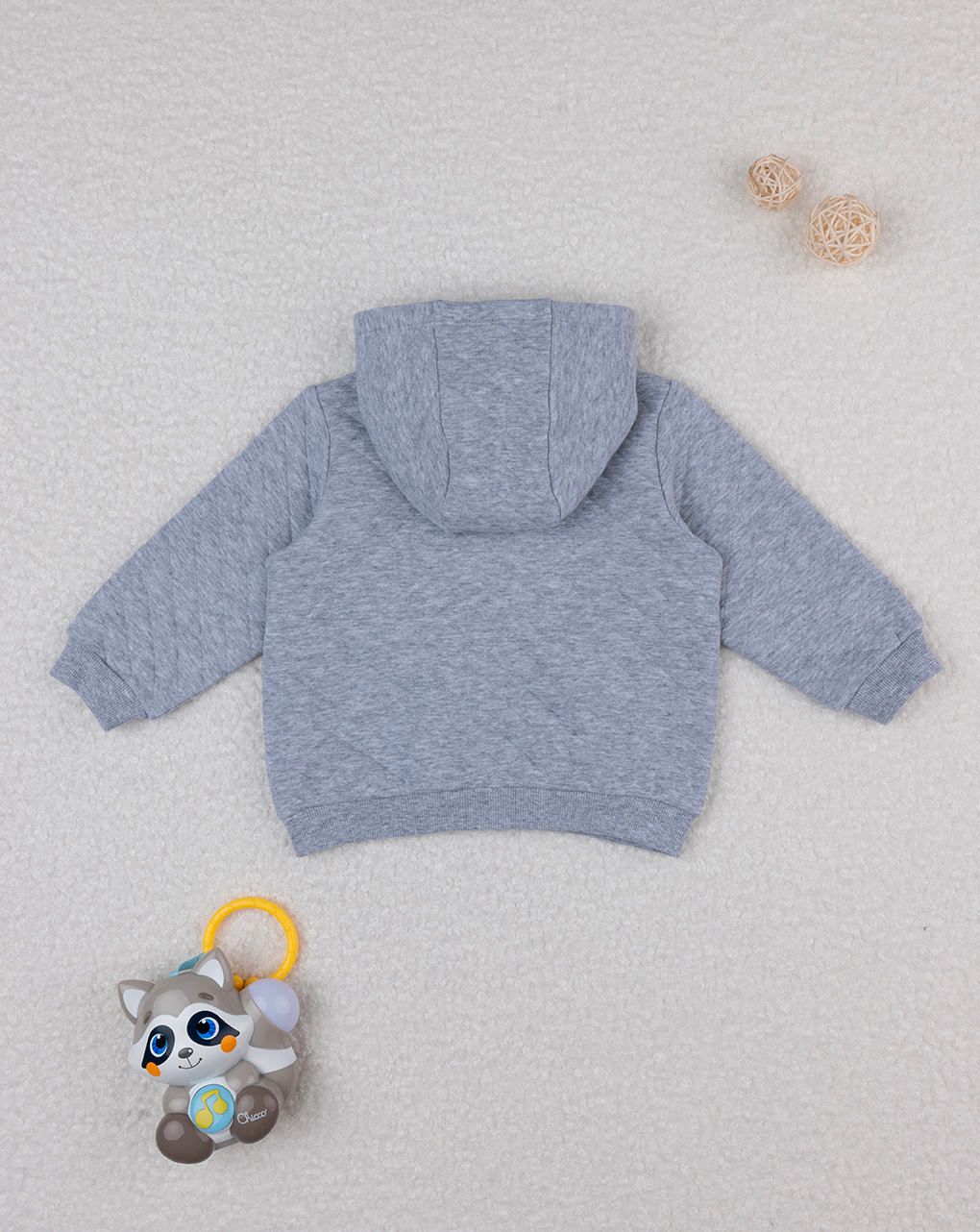 βρεφική ζακέτα καπιτονέ γκρι artic για αγόρι - Prénatal