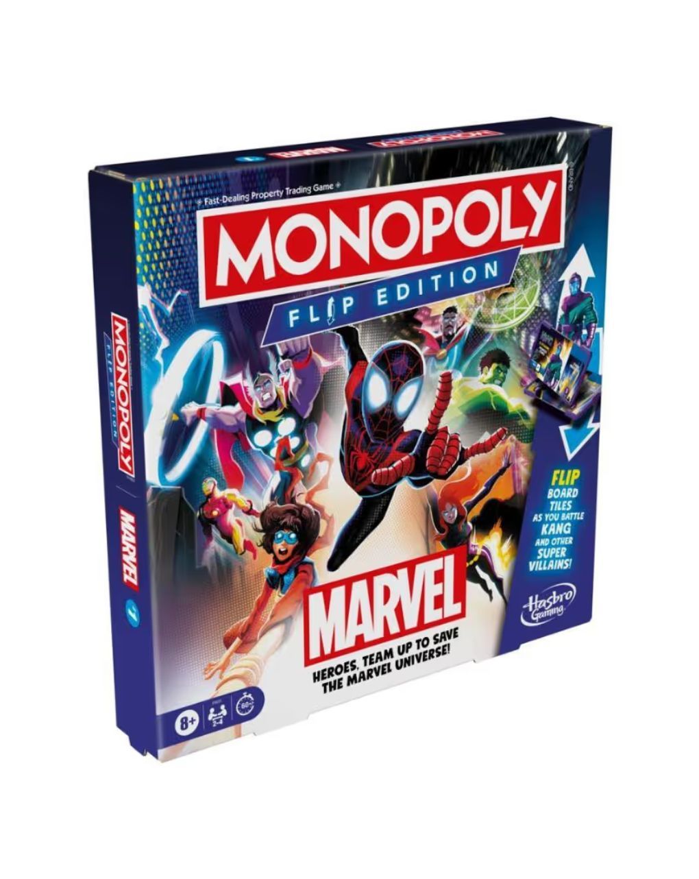 Hasbro επιτραπέζιο παιχνίδι monopoly spiderman flip edition marvel f9931
