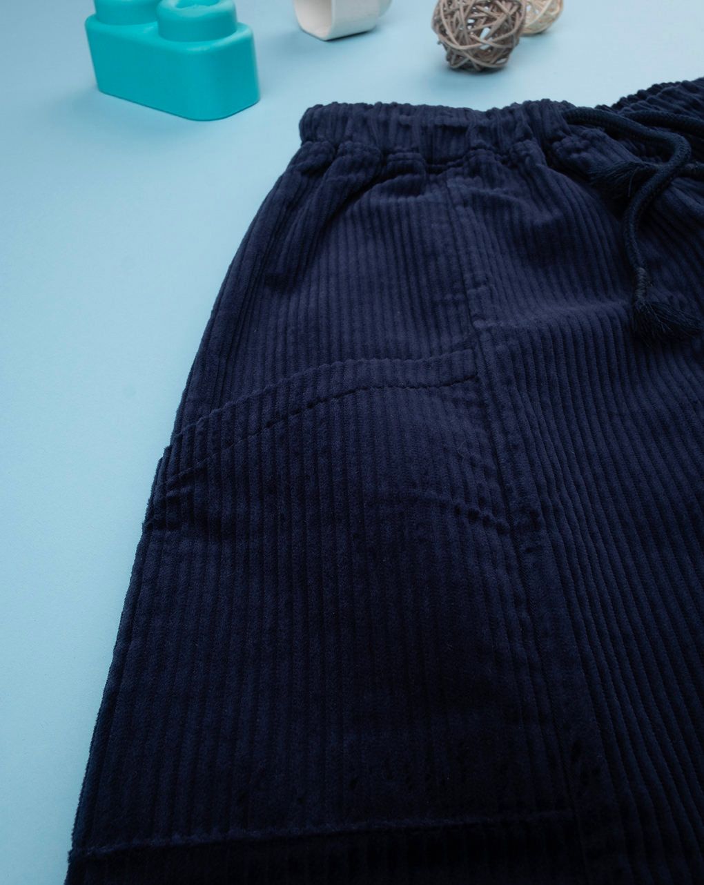 παιδικό παντελόνι βελουτέ μπλε για αγόρι - Prénatal