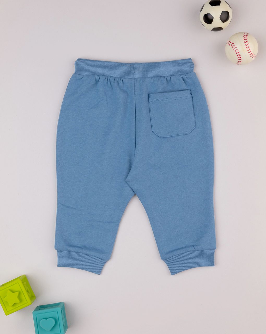 βρεφικό παντελόνι φούτερ μπλε ανοιχτό για αγόρι - Prénatal