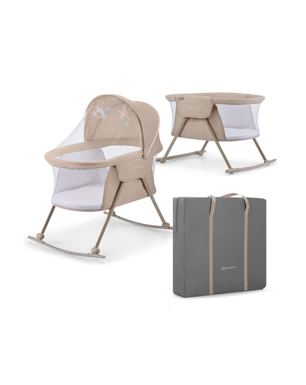 Kinderkraft βρεφικό λίκνο 3 σε 1 lovi beige - Kinderkraft
