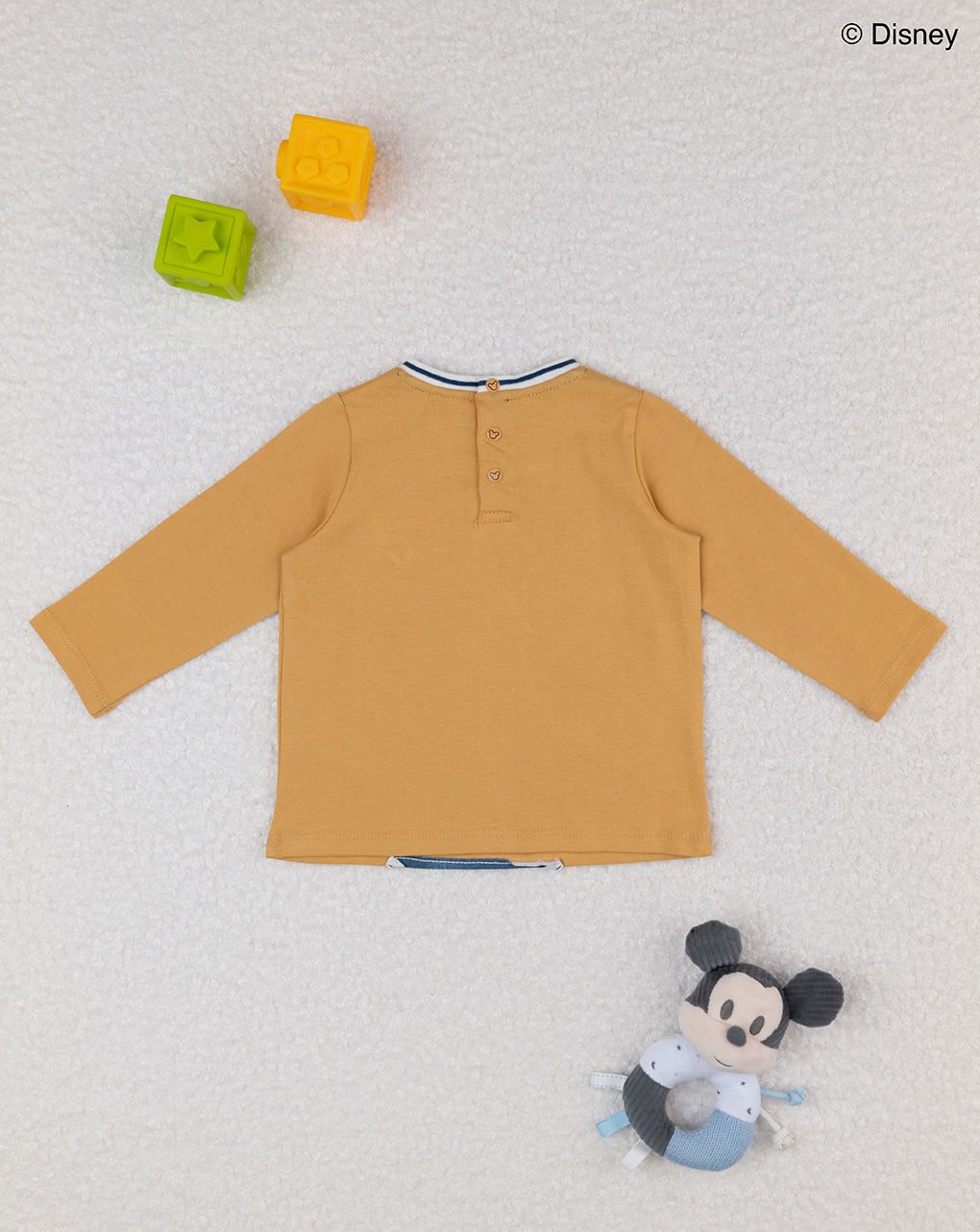 βρεφική μπλούζα μουσταρδί mickey για αγόρι - Prénatal