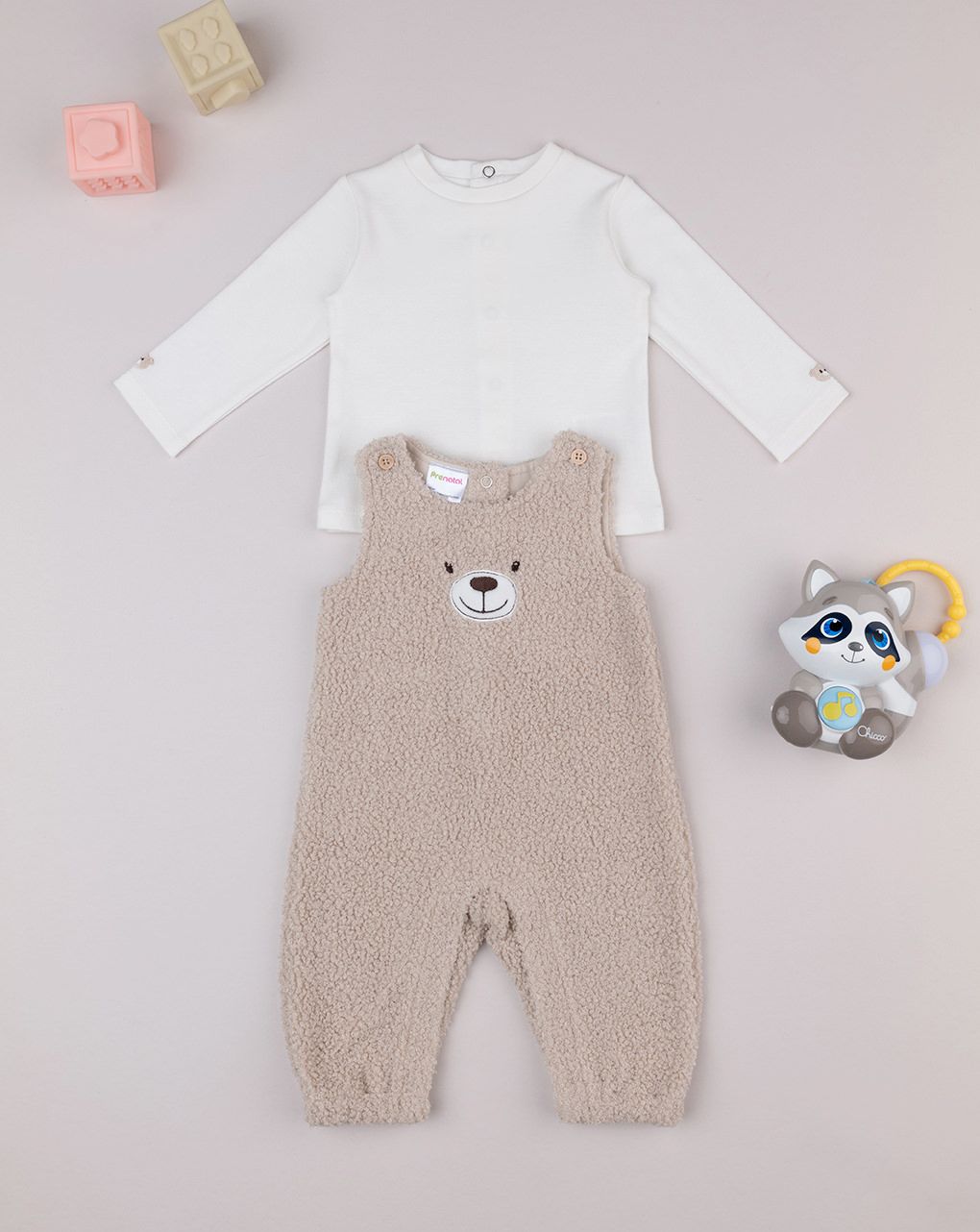 βρεφικό σετ μπλούζα και σαλοπέτα wood boy για αγόρι - Prénatal