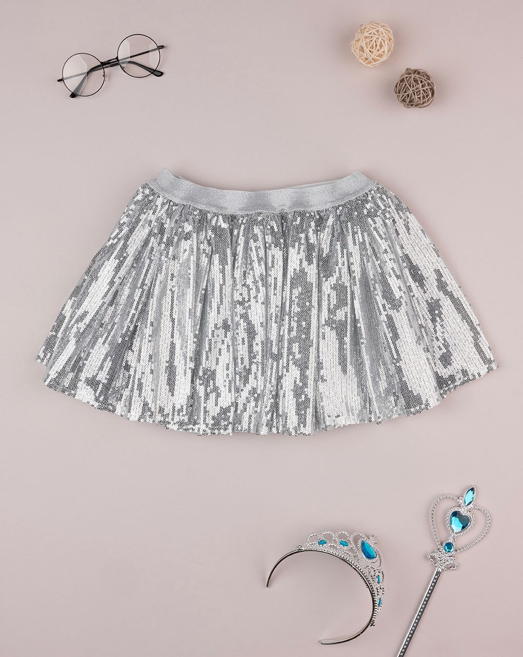 παιδική φούστα γκρι με παγιέτες classic για κορίτσι - Prénatal