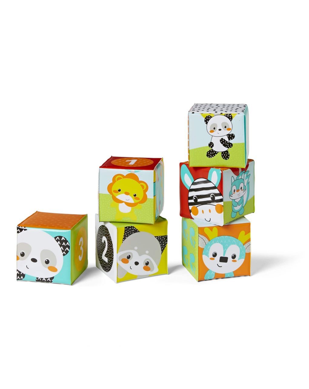 Infantino πολύχρωμοι φουσκωτοί κύβοι bath blocks b-305091-01 - INFANTINO