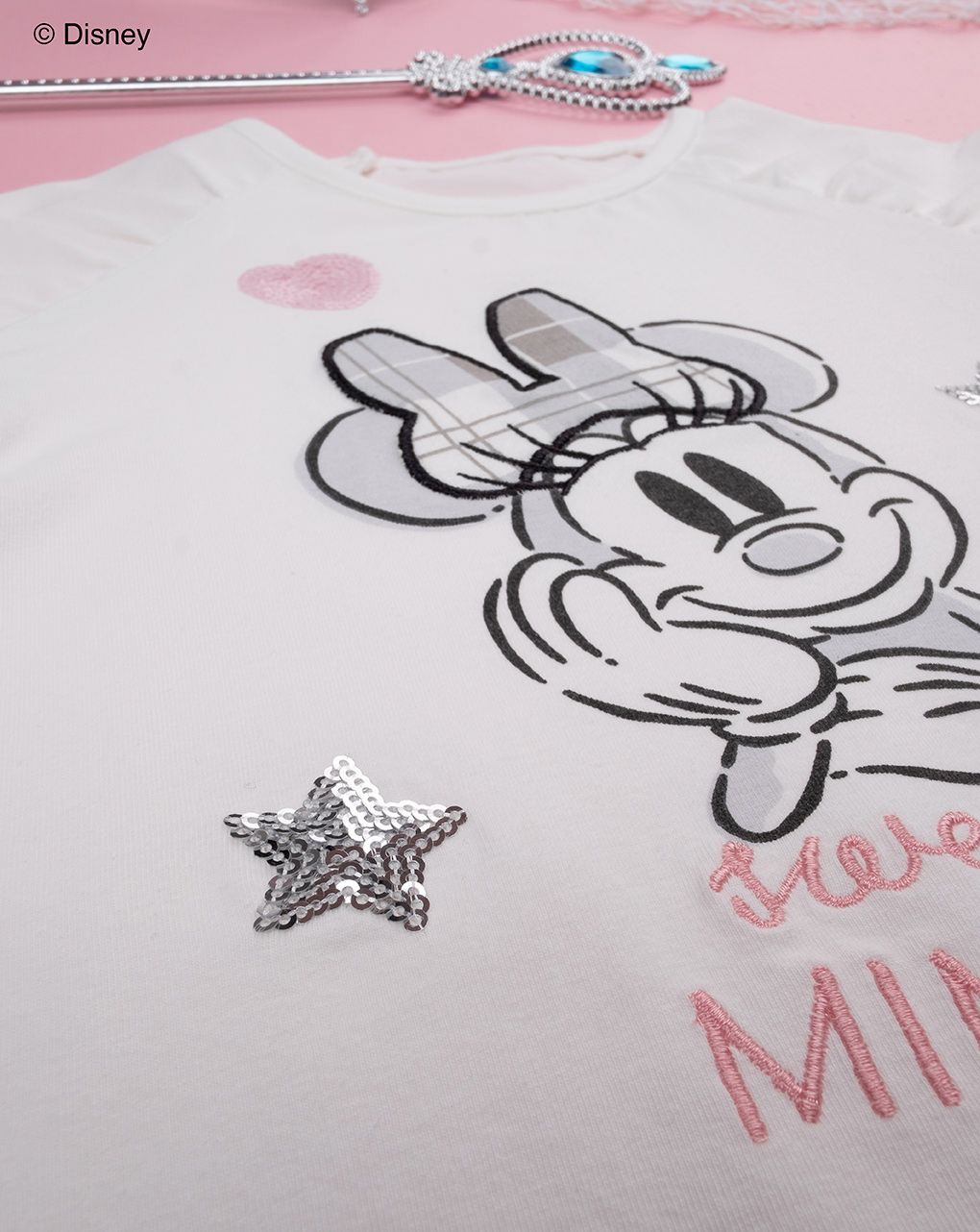 παιδική μπλούζα λευκή με τη minnie για κορίτσι - Prénatal