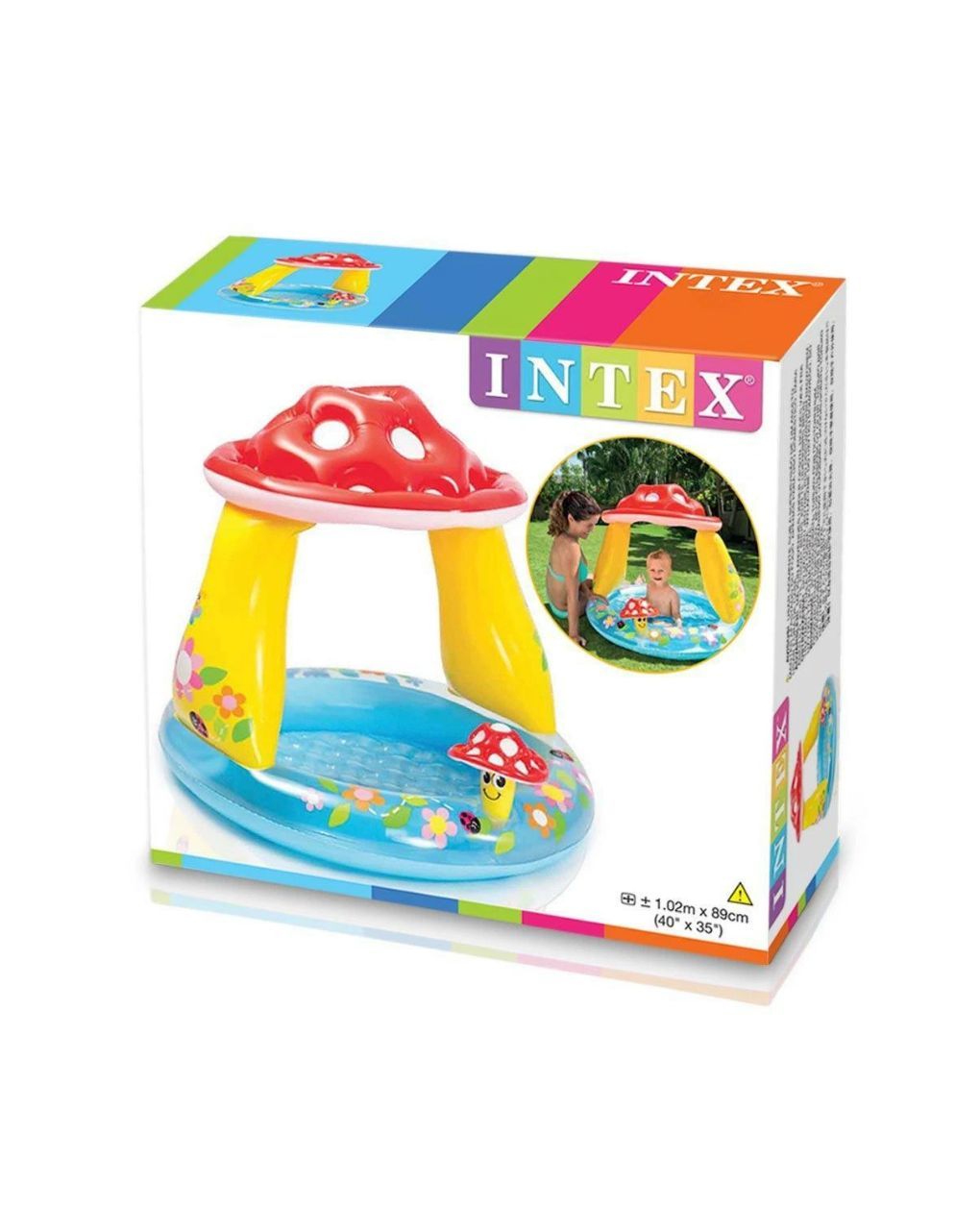 Intex φουσκωτή πισίνα mushroom baby pool 102×89εκ itx57114np - Intex