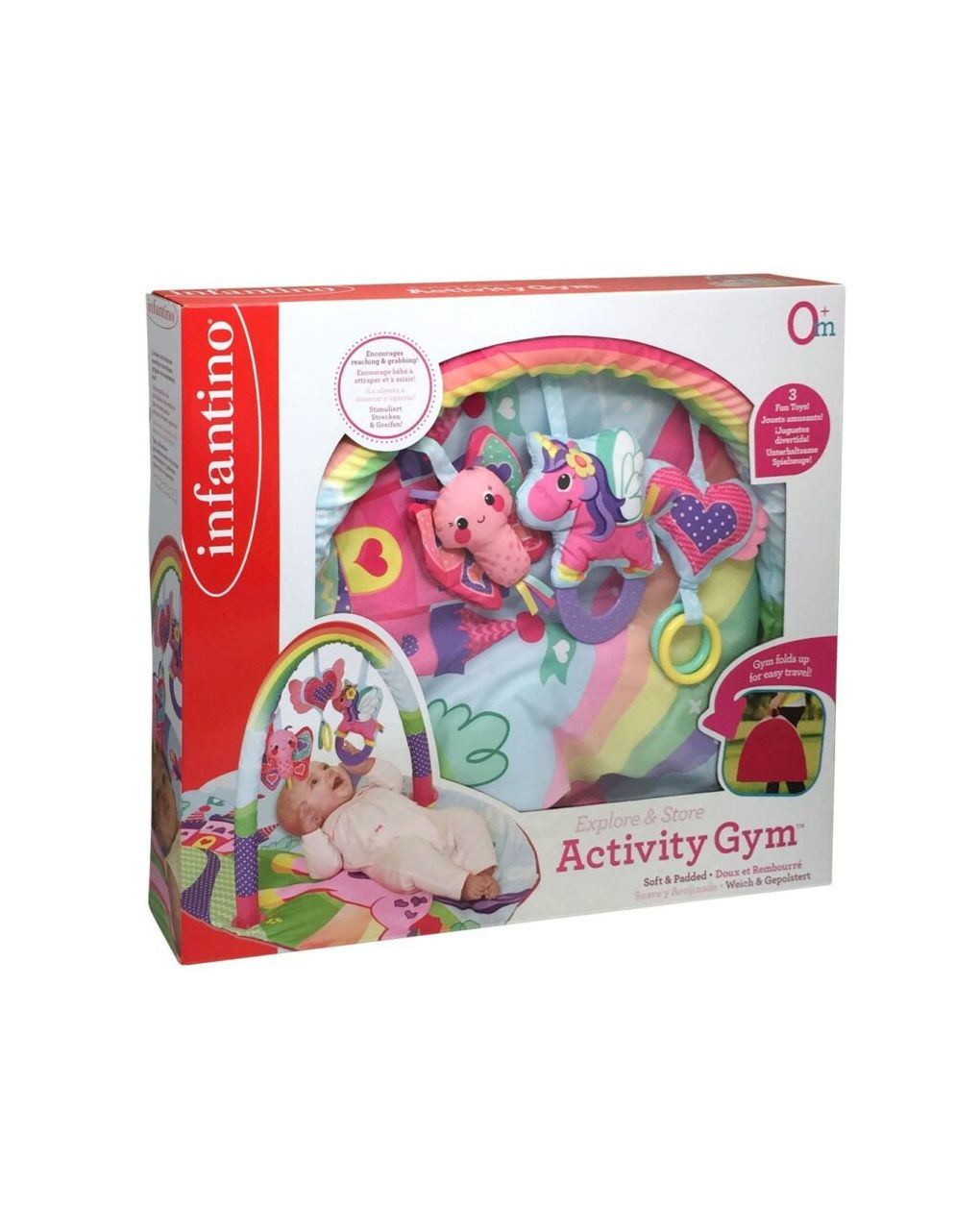Infantino γυμναστήριο-χαλάκι δραστηριοτήτων explore & store activity gym sparkle b-930-005232-01 - INFANTINO