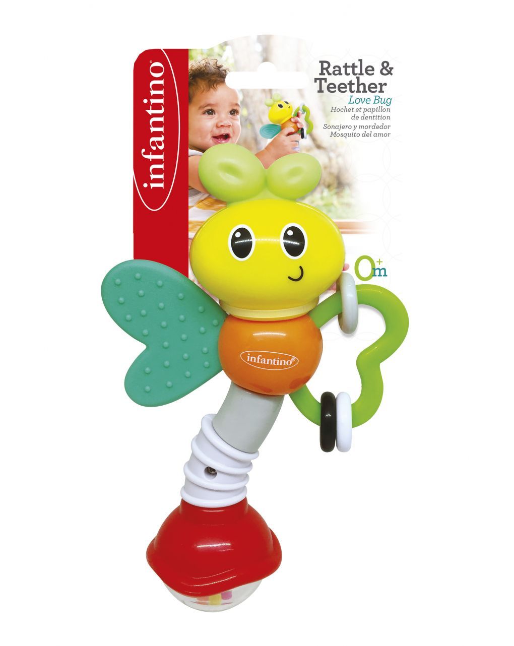 Infantino κουδουνίστρα και μασητικό love bug