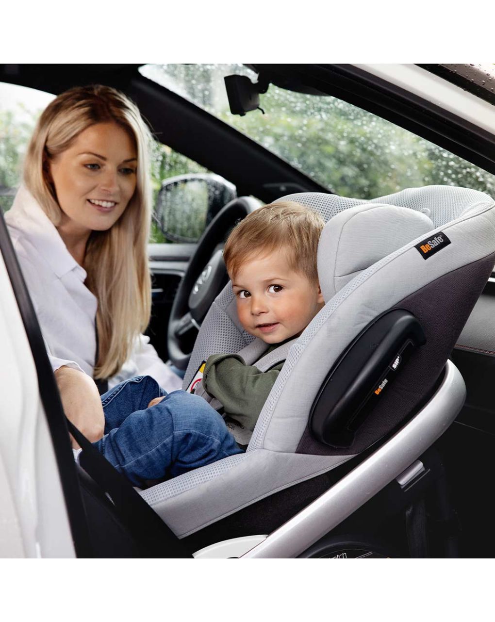 Besafe αντεστραμμένο κάθισμα αυτοκινήτου stretch b i-size (40-125cm) green melange 11025670.sgm - Be Safe