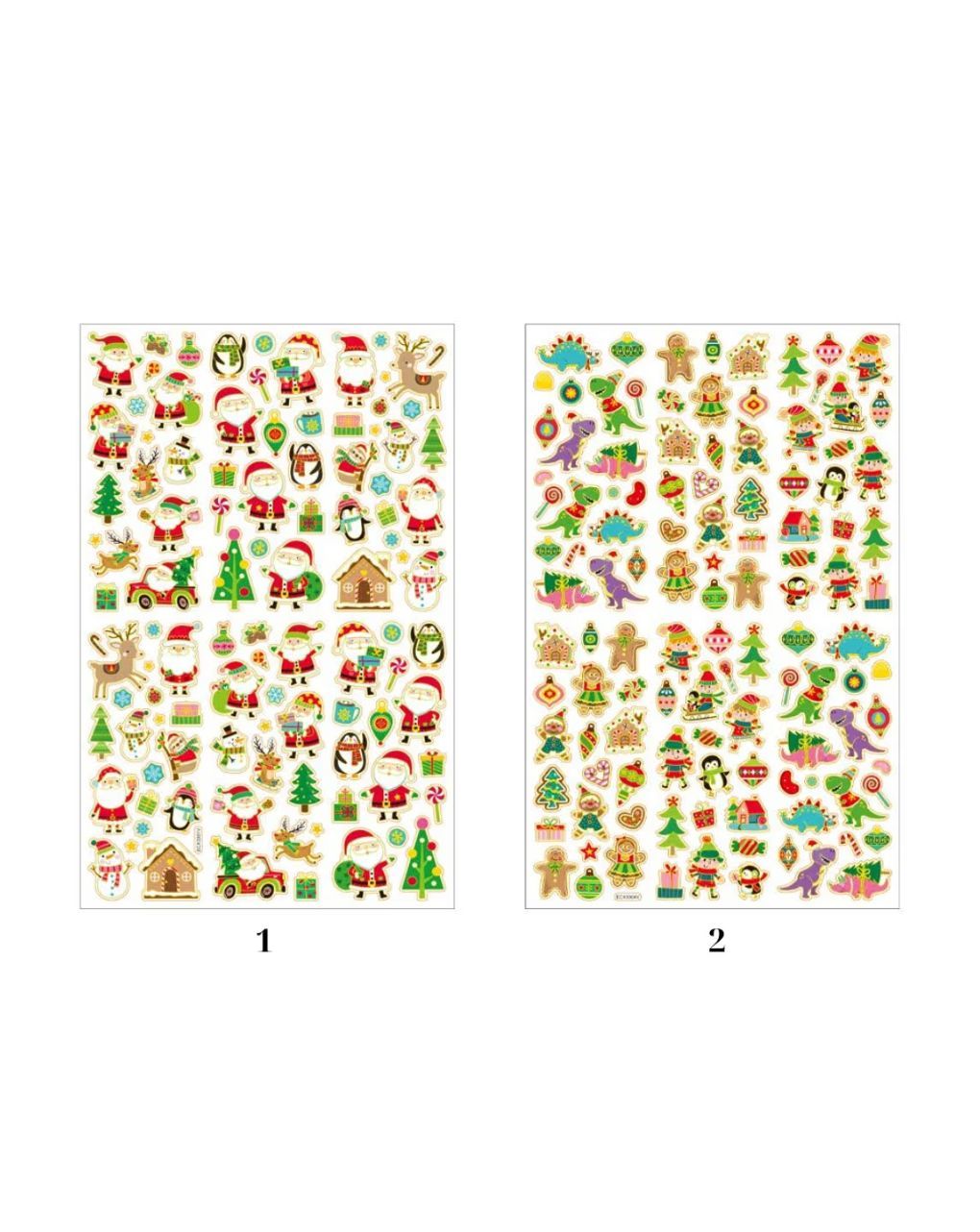Christakopoulos χριστουγεννιάτικα αυτοκόλλητα γυαλιστερά (2 σχέδια) 35×20εκ 5766 - TWENTYFIVE