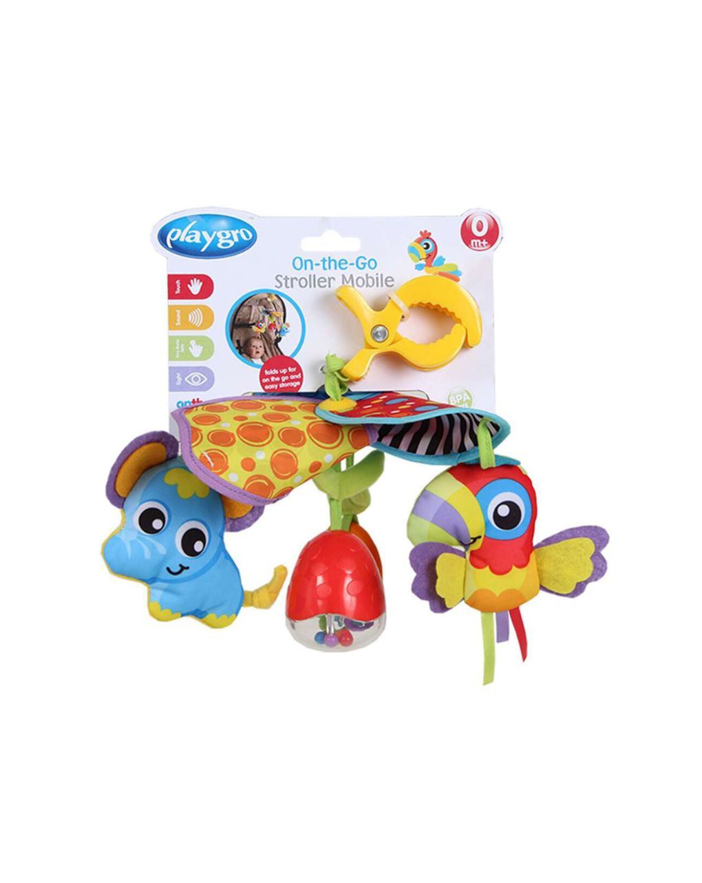 Playfro κρεμαστό παιχνίδι on-the-go stroller mobile - Playgro