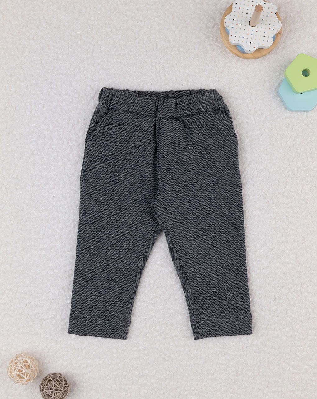 βρεφικό παντελόνι γκρι classic για αγόρι - Prénatal