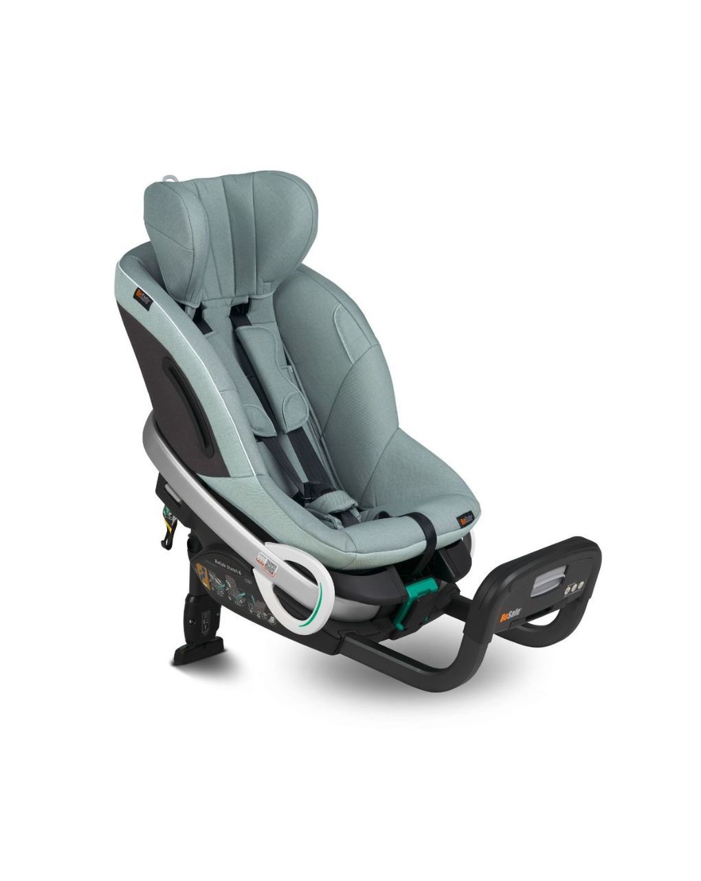 Besafe αντεστραμμένο κάθισμα αυτοκινήτου stretch b i-size (40-125cm) green melange 11025670.sgm - Be Safe