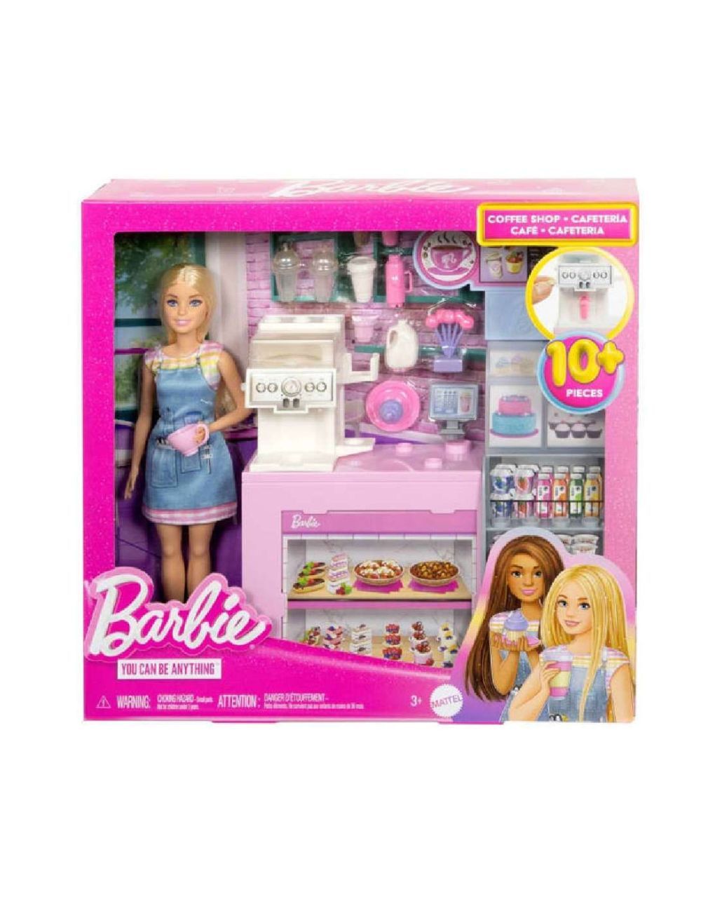 Mattel barbie καφετέρια σετ παιχνιδιού με κούκλα hxn94