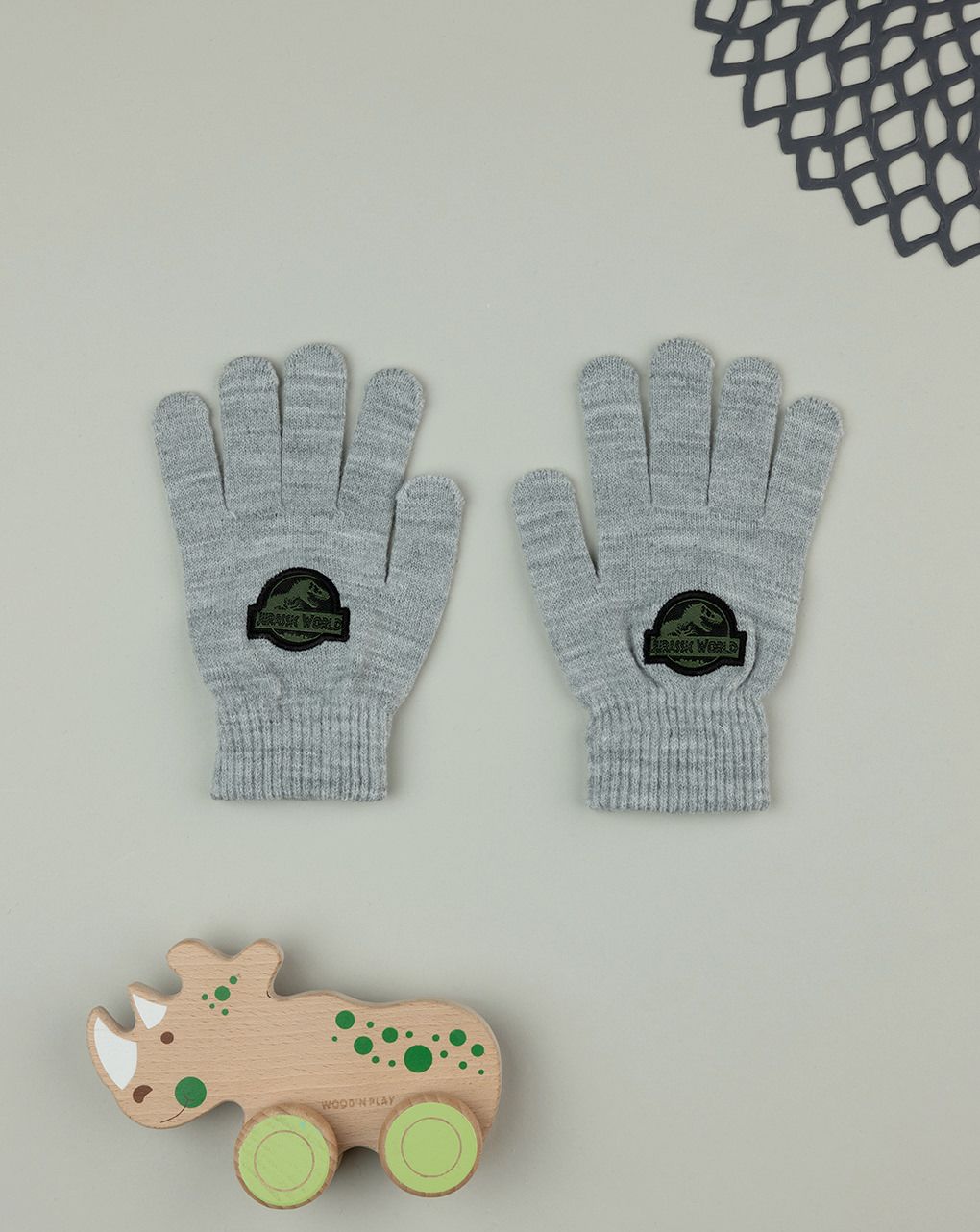 παιδικά γάντια γκρι jurassic wolrd για αγόρι