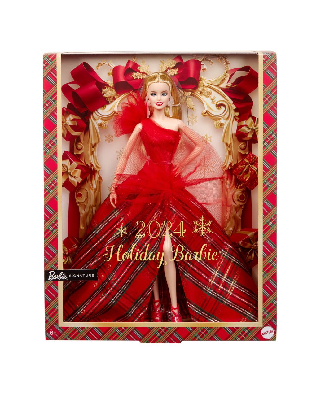 Mattel barbie συλλεκτική barbie, 2024 holiday barbie fashion doll hrm61 - BARBIE