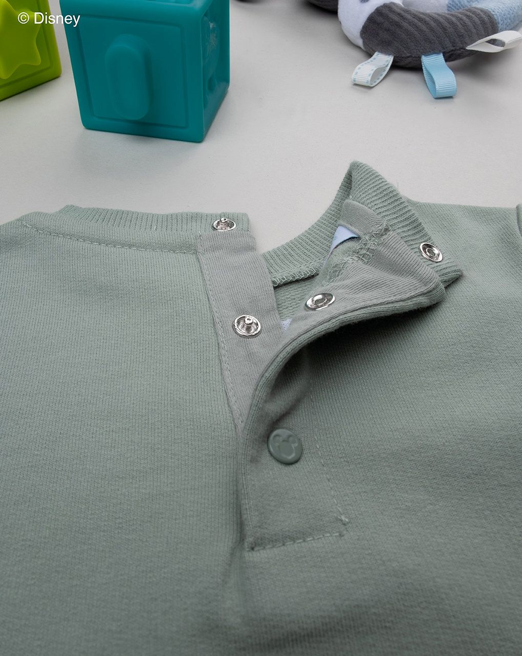 βρεφικό σετ μπλούζα φούτερ και φόρμα φιστικί mickey για αγόρι - Prénatal