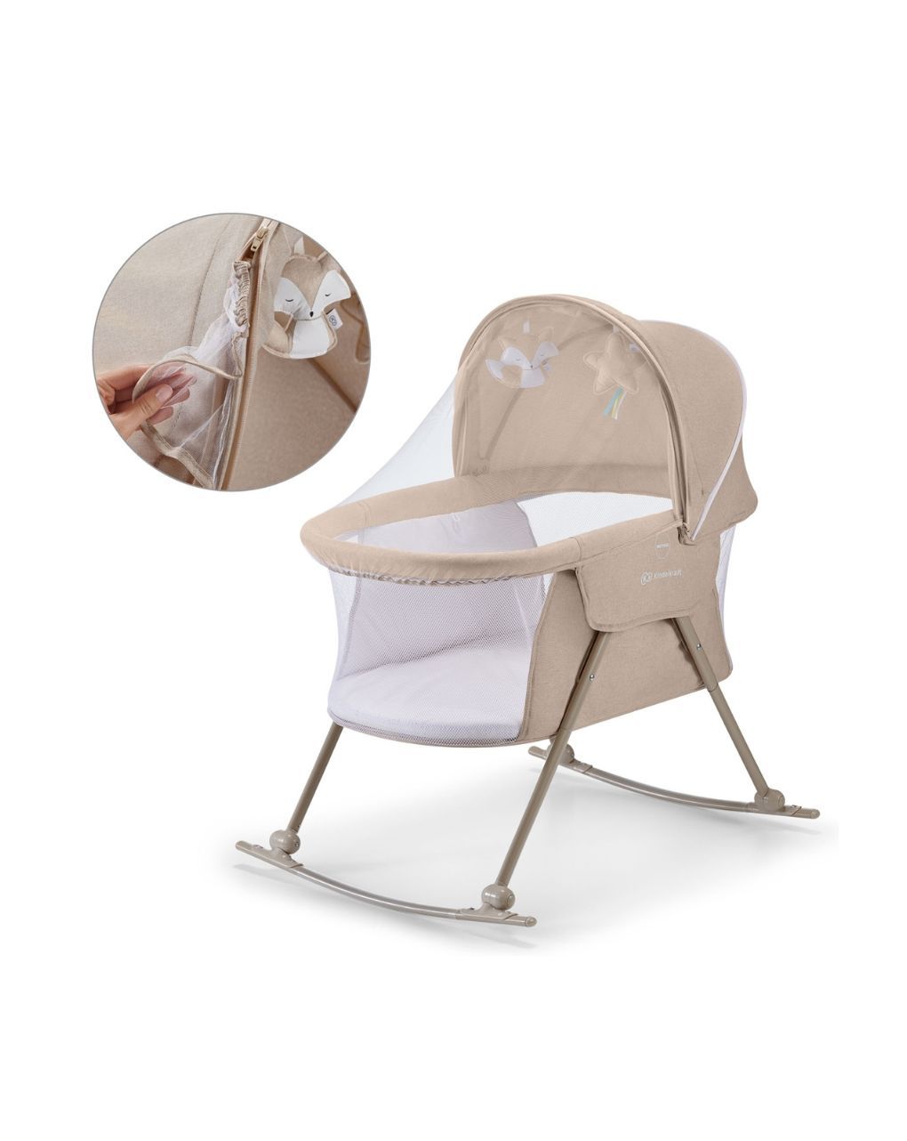 Kinderkraft βρεφικό λίκνο 3 σε 1 lovi beige - Kinderkraft